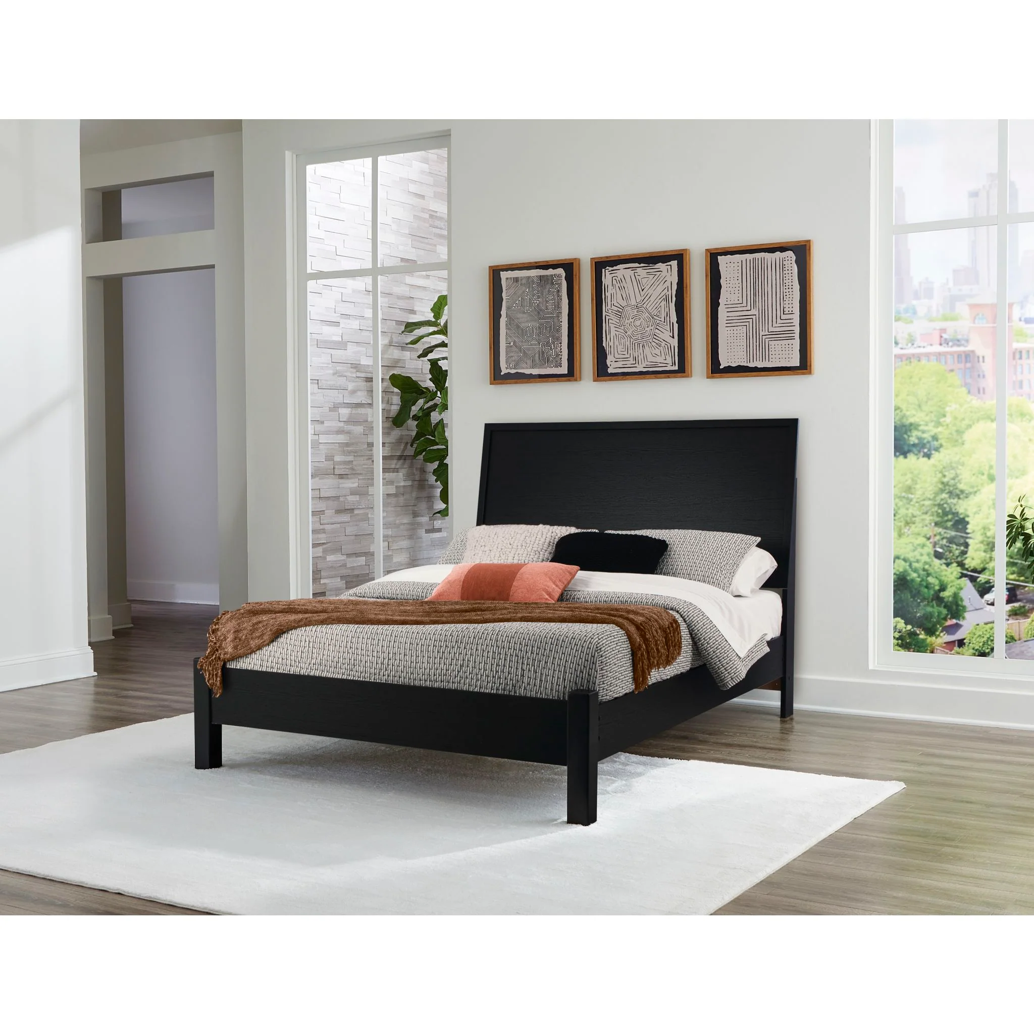 Danziar Platform Bed - Black - Image 2