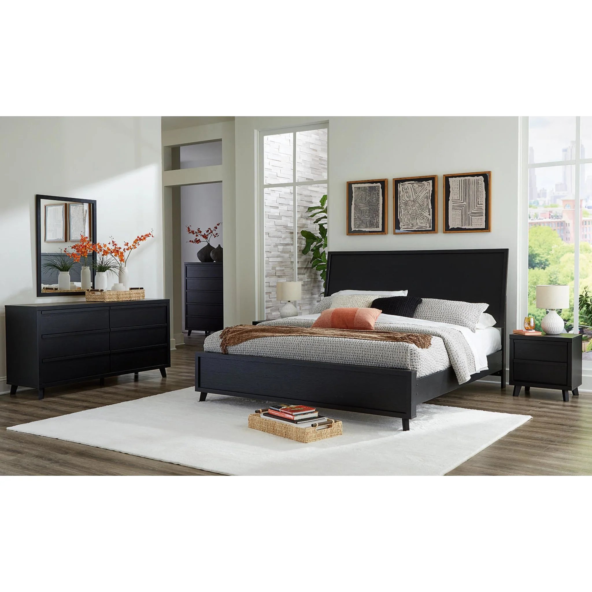 Danziar Platform Bed - Black - Image 8