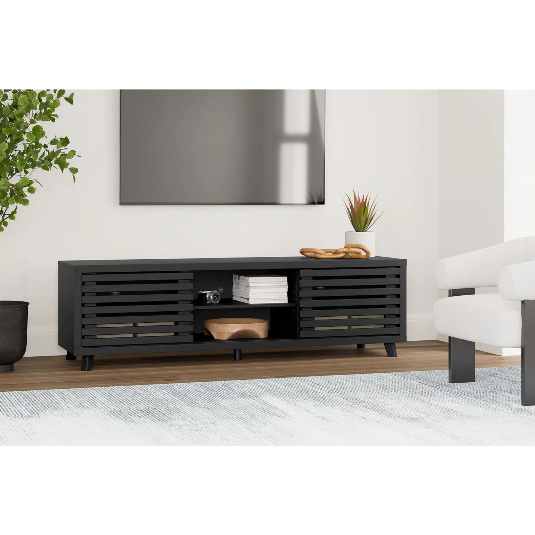Danziar TV Stand - Black - Image 2