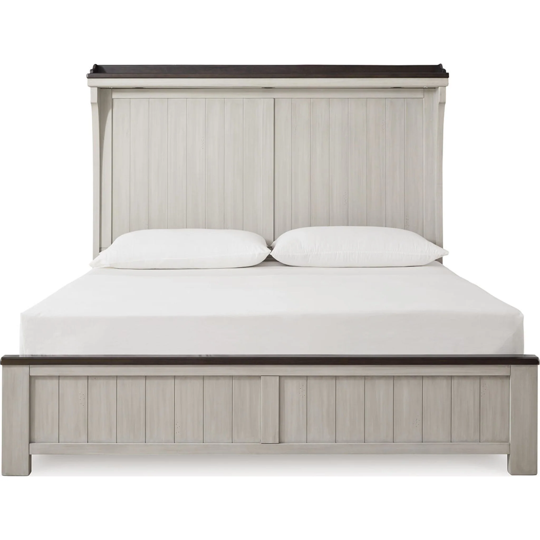 Darborn 6 Piece King Panel Bedroom - Gray/Brown - Image 6