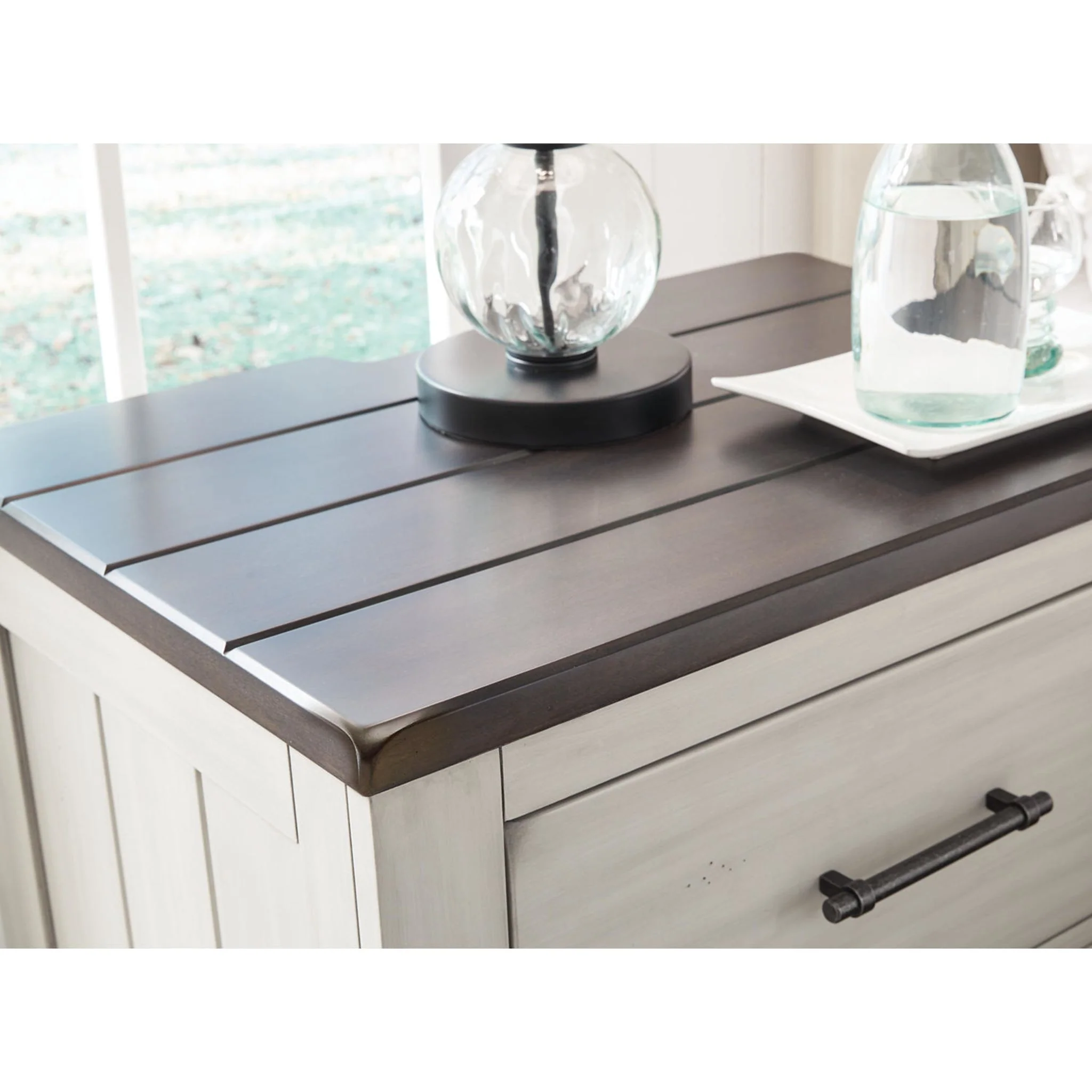 Darborn 6 Piece Queen Panel Bedroom - Gray/Brown - Image 17