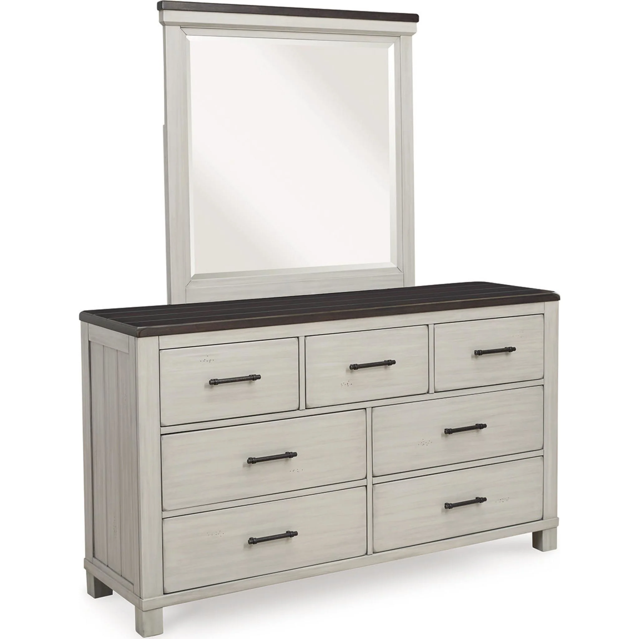 Darborn 6 Piece Queen Panel Bedroom - Gray/Brown - Image 2