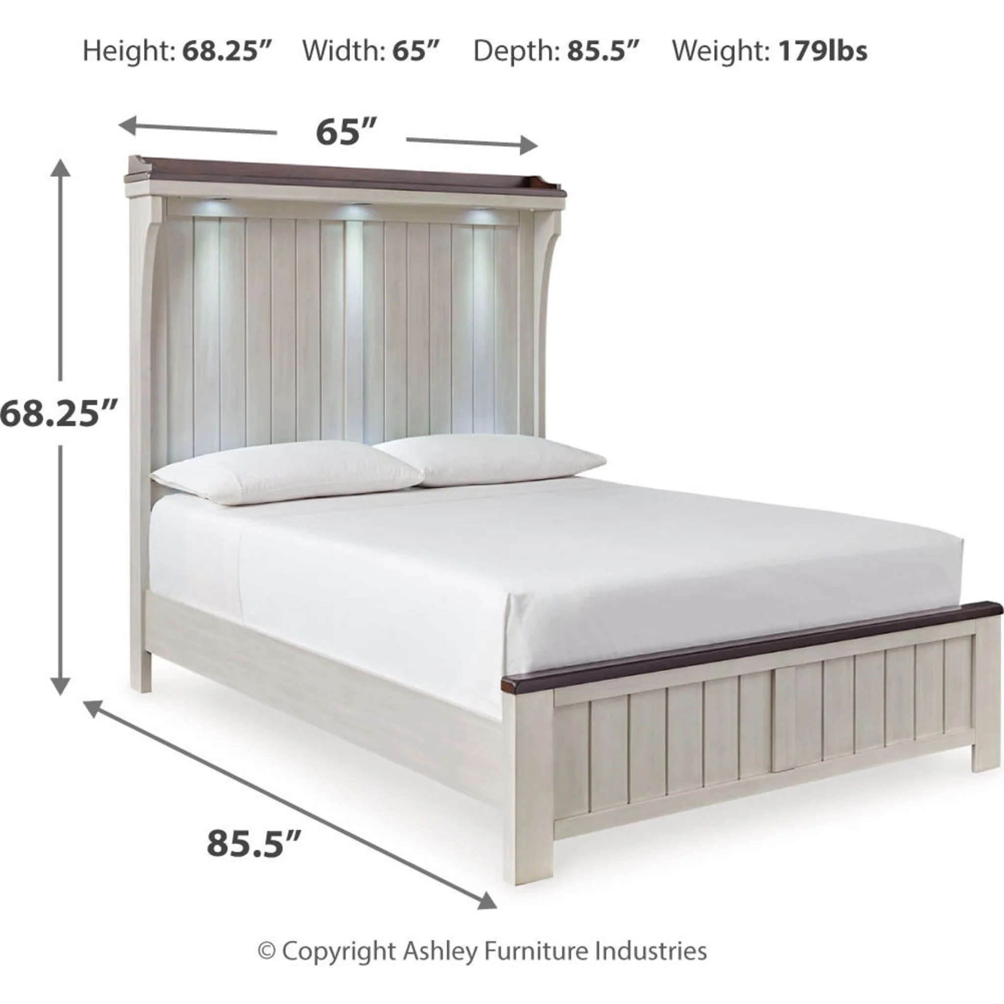 Darborn 6 Piece Queen Panel Bedroom - Gray/Brown - Image 6