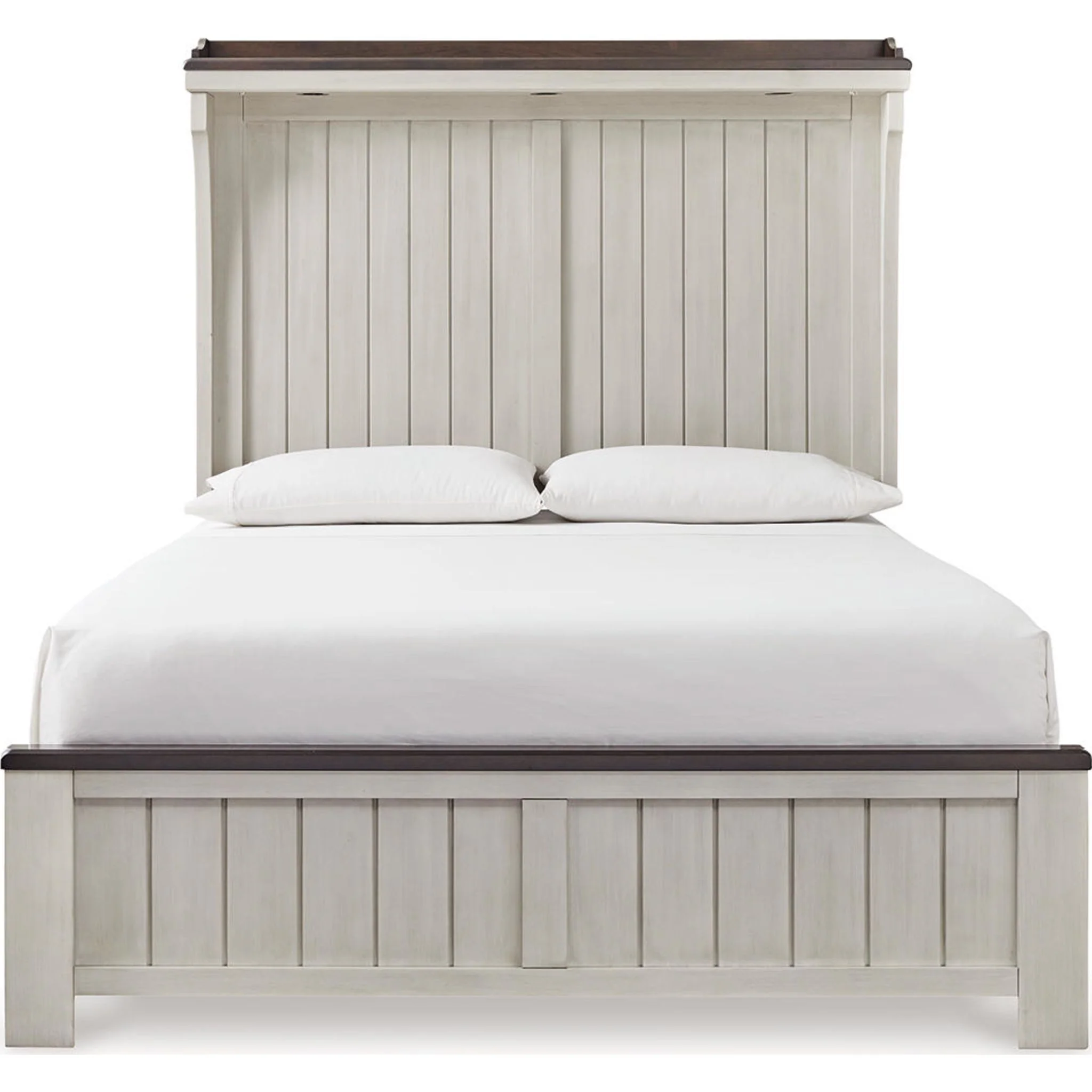 Darborn 6 Piece Queen Panel Bedroom - Gray/Brown - Image 7
