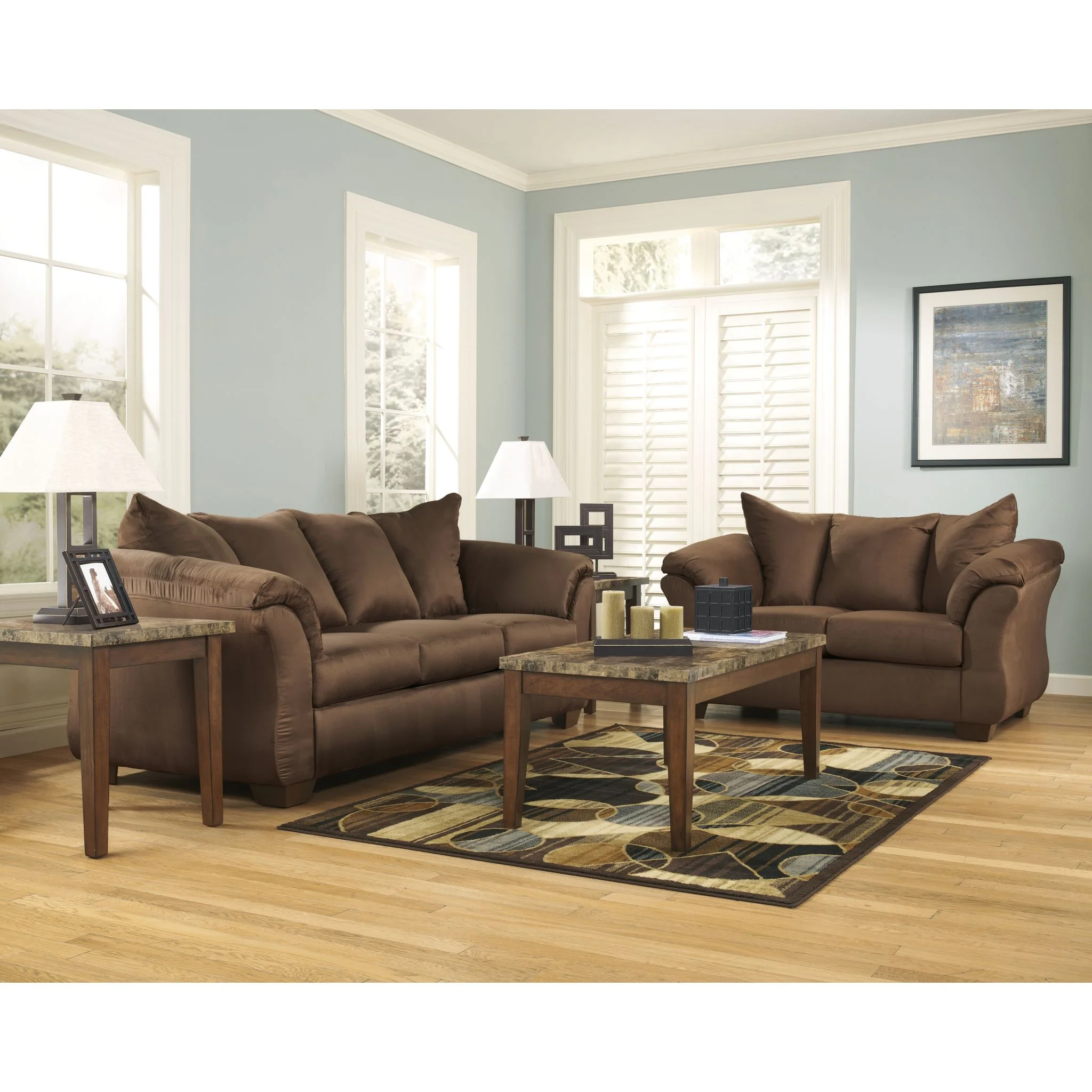 Darcy II Loveseat - Cafe - Image 7