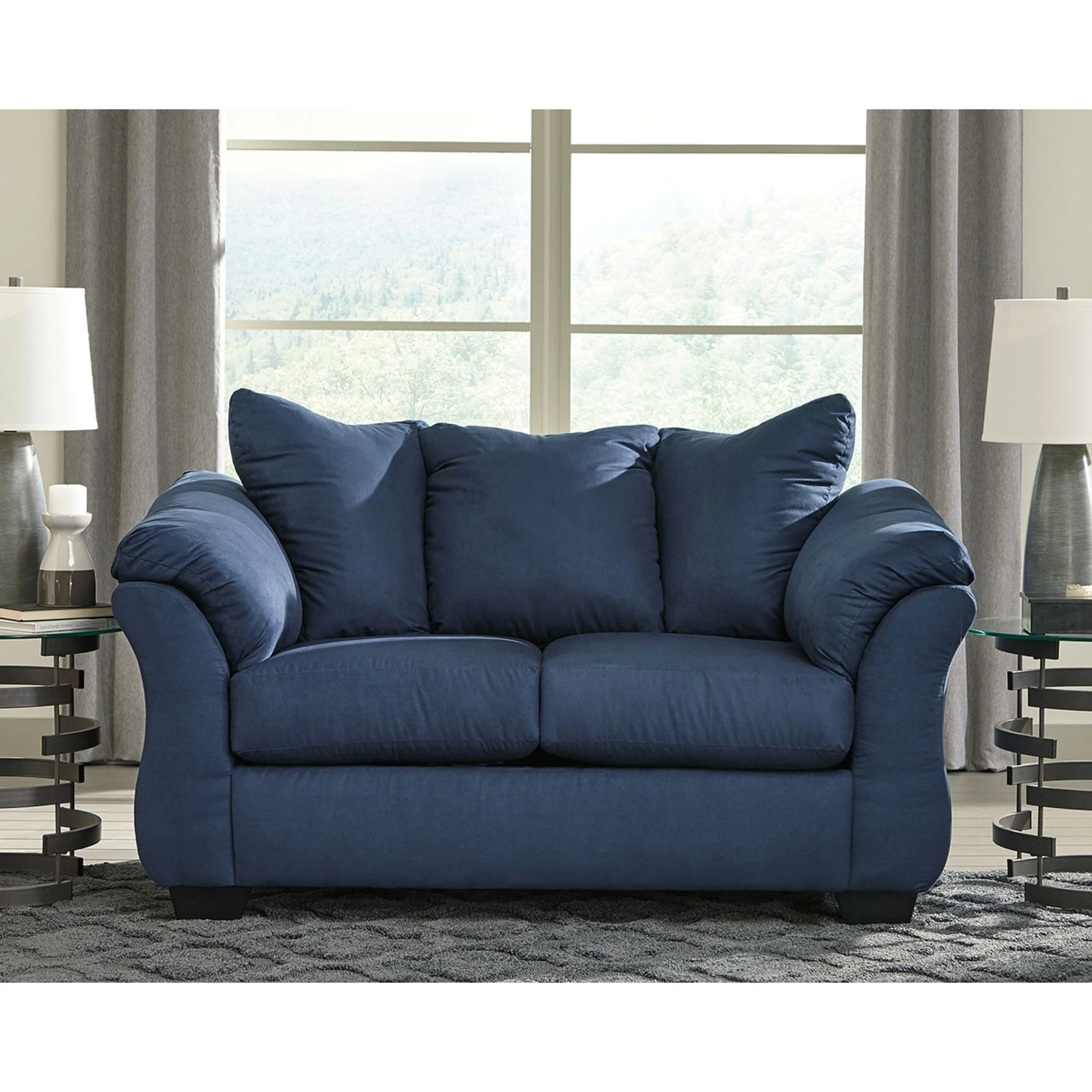 Darcy Loveseat - Blue - Image 2