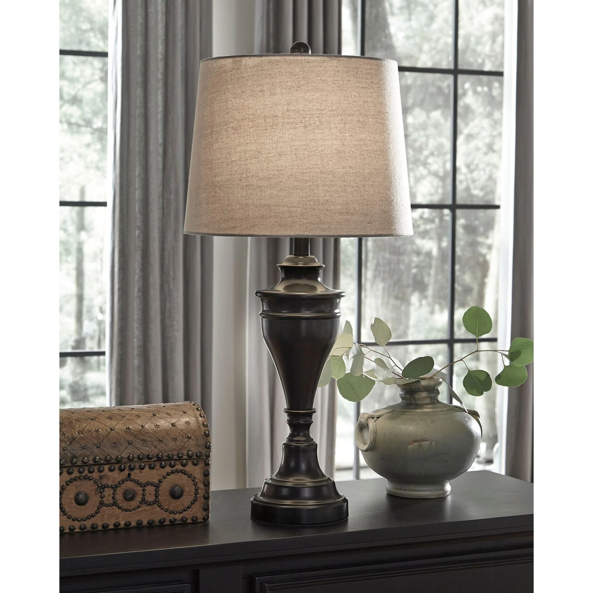 Darlita Table Lamp Pair - Bronze Finish 28.50" - Image 4