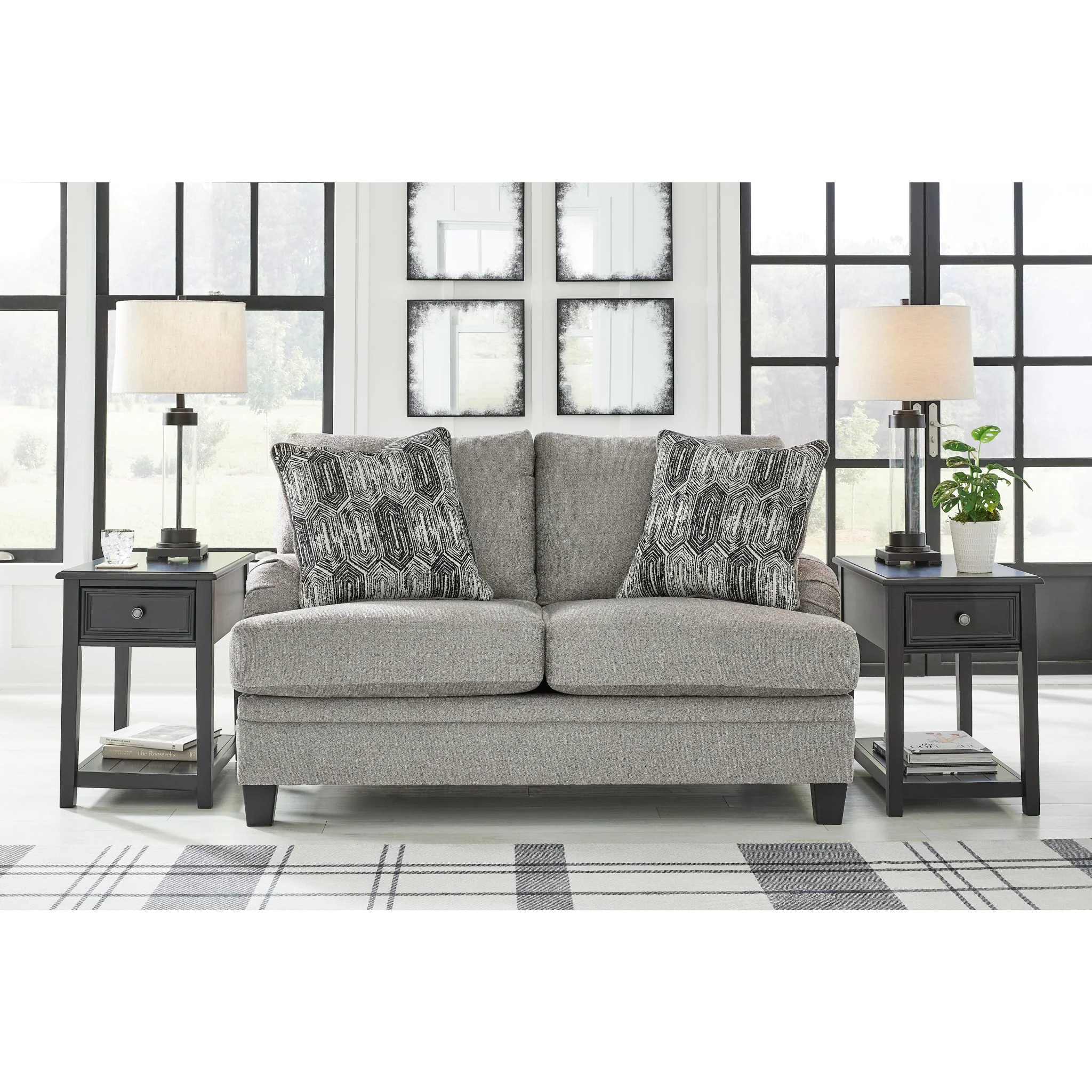 Davinca Loveseat - Charcoal - Image 2