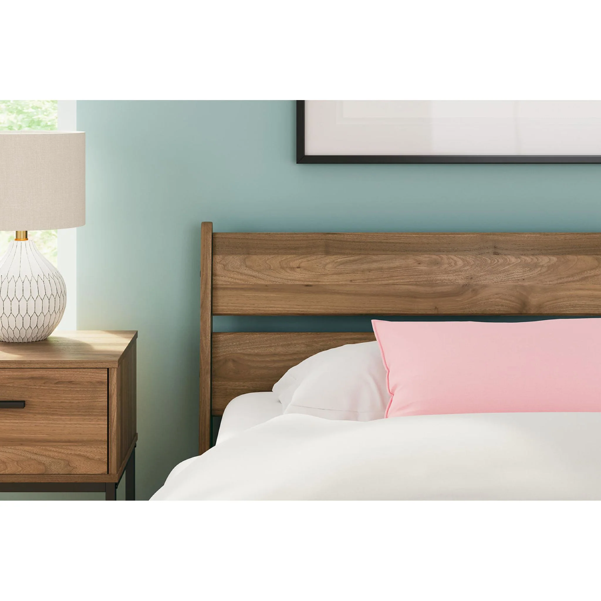 Deanlow Twin Panel Headboard - Honey - Image 2