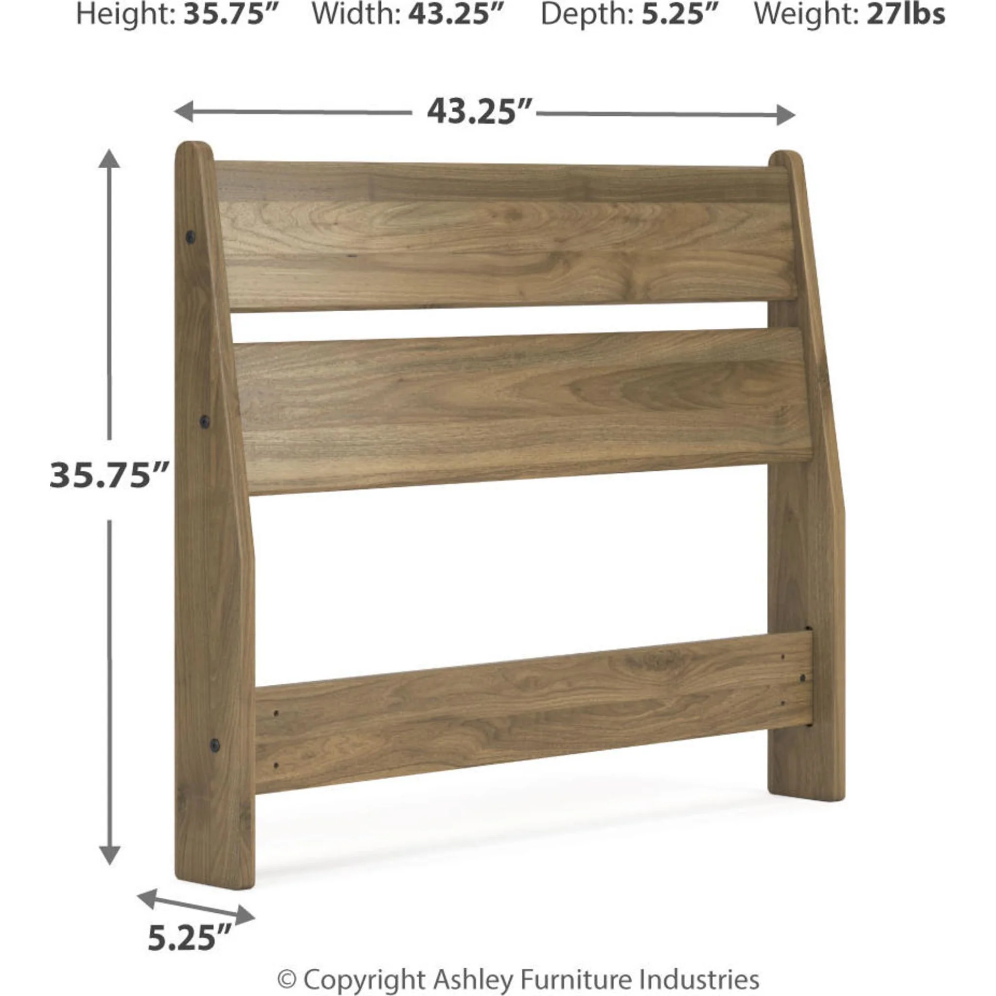 Deanlow Twin Panel Headboard - Honey - Image 5
