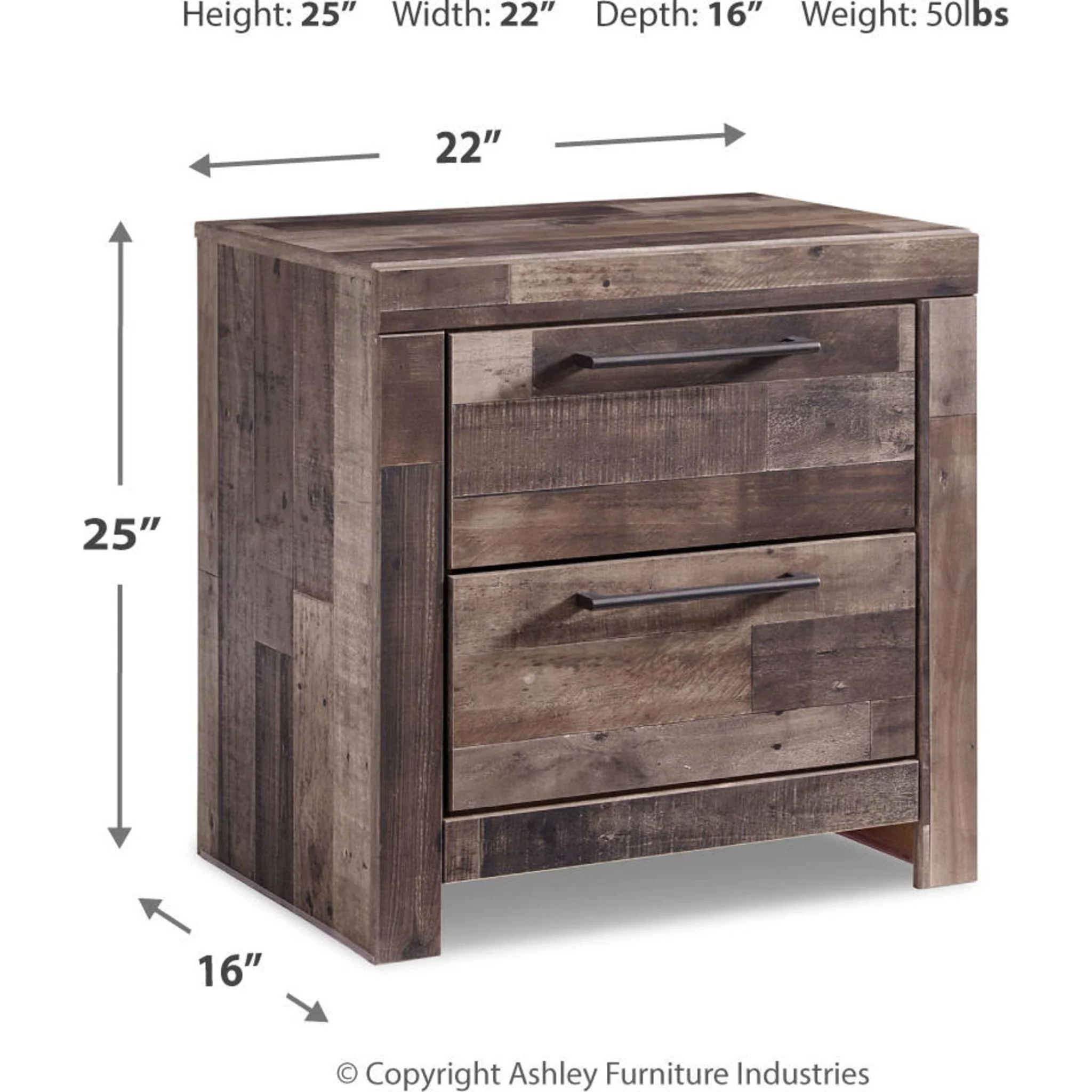 Derekson 6 Piece Panel Bedroom - Multi Gray - Image 12