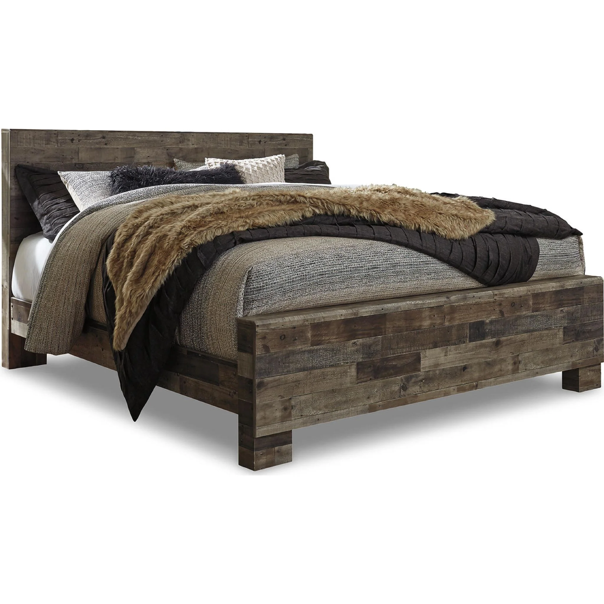 Derekson 6 Piece Panel Bedroom - Multi Gray - Image 16