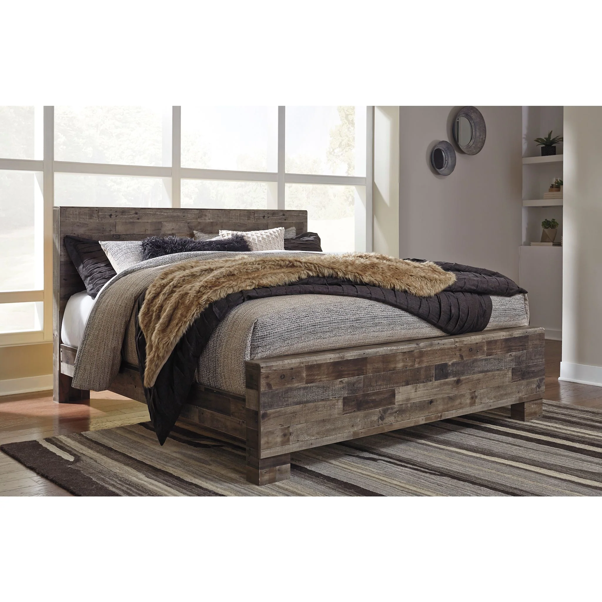 Derekson 6 Piece Panel Bedroom - Multi Gray - Image 19