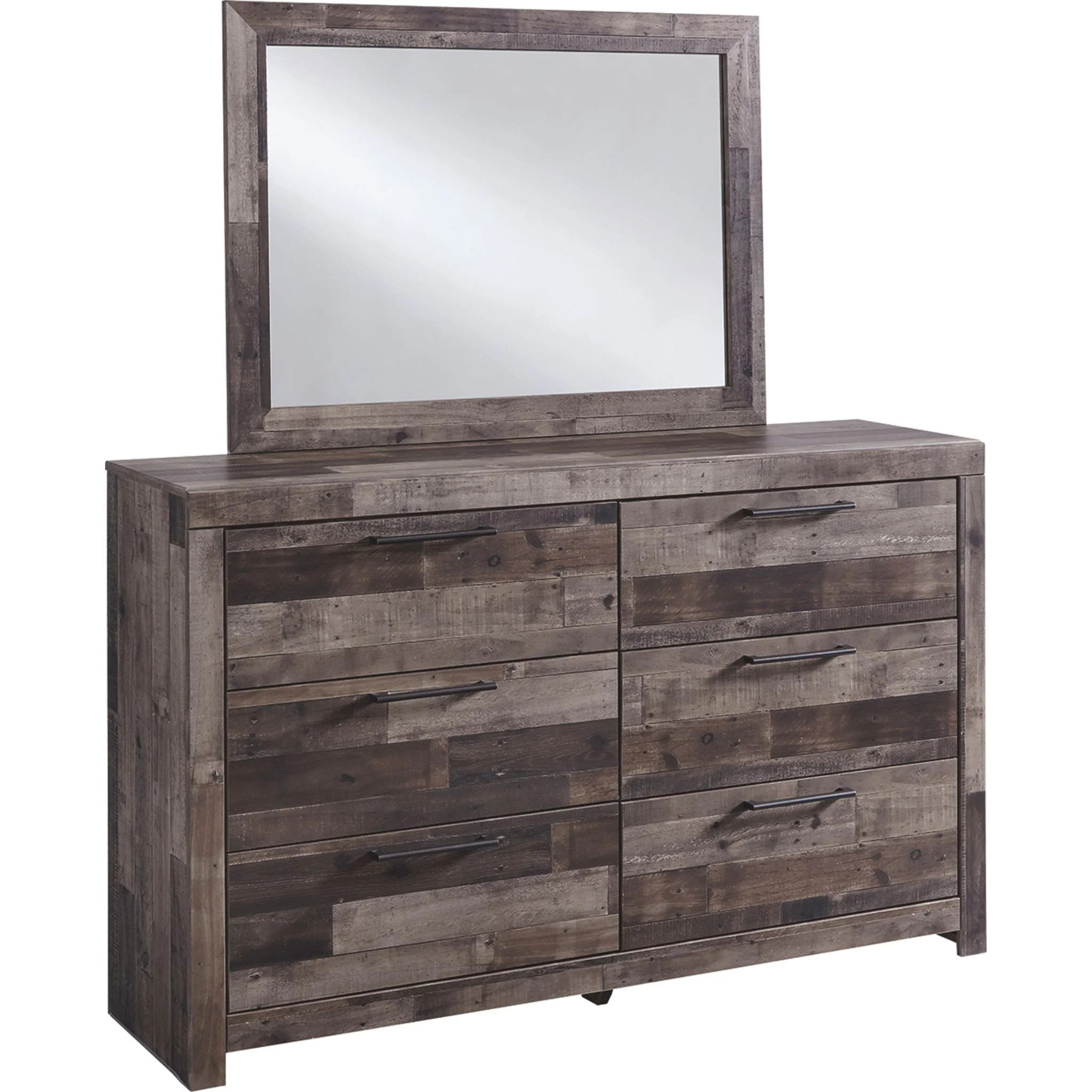 Derekson 6 Piece Panel Bedroom - Multi Gray - Image 4