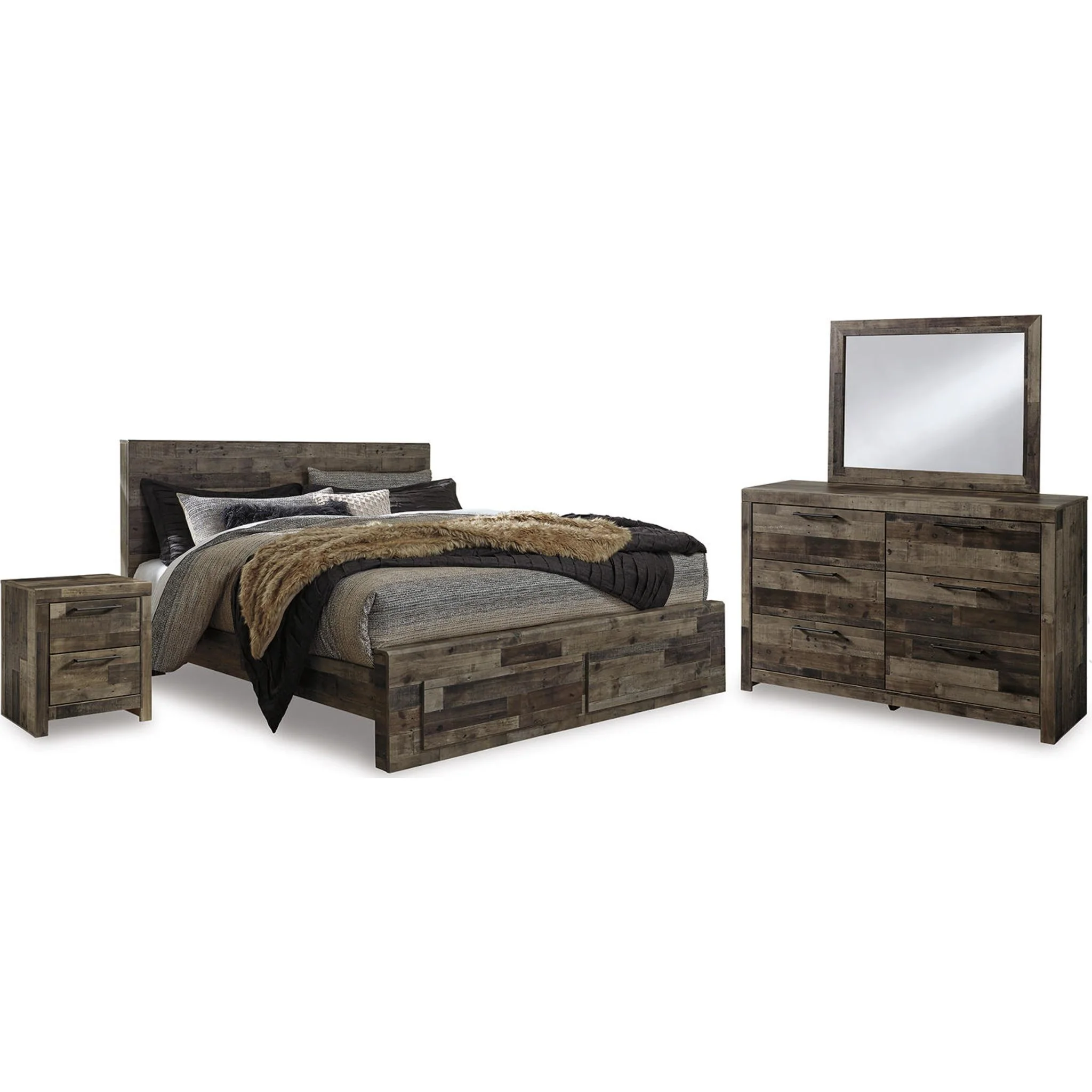 Derekson 6 Piece Storage Bedroom - Multi Gray - Image 15