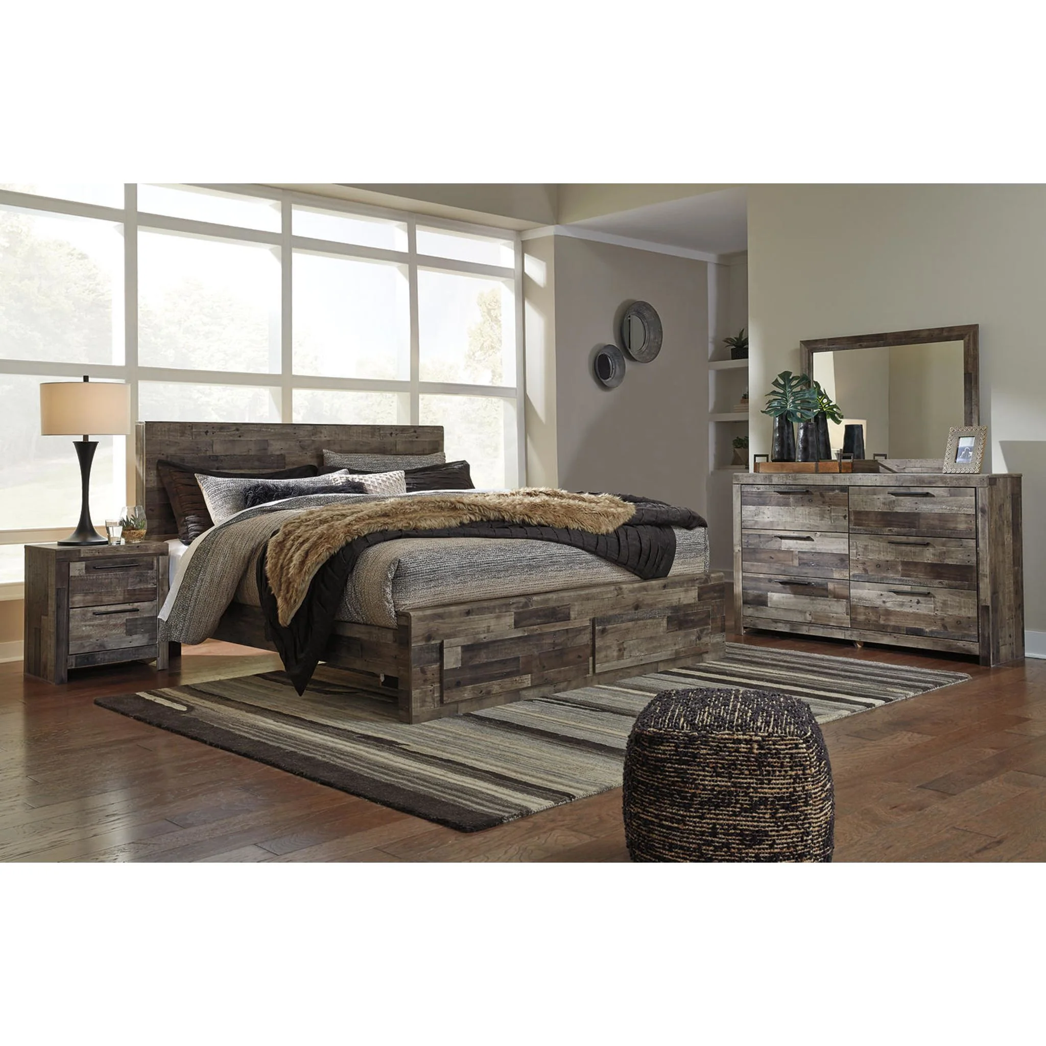 Derekson 6 Piece Storage Bedroom - Multi Gray - Image 16