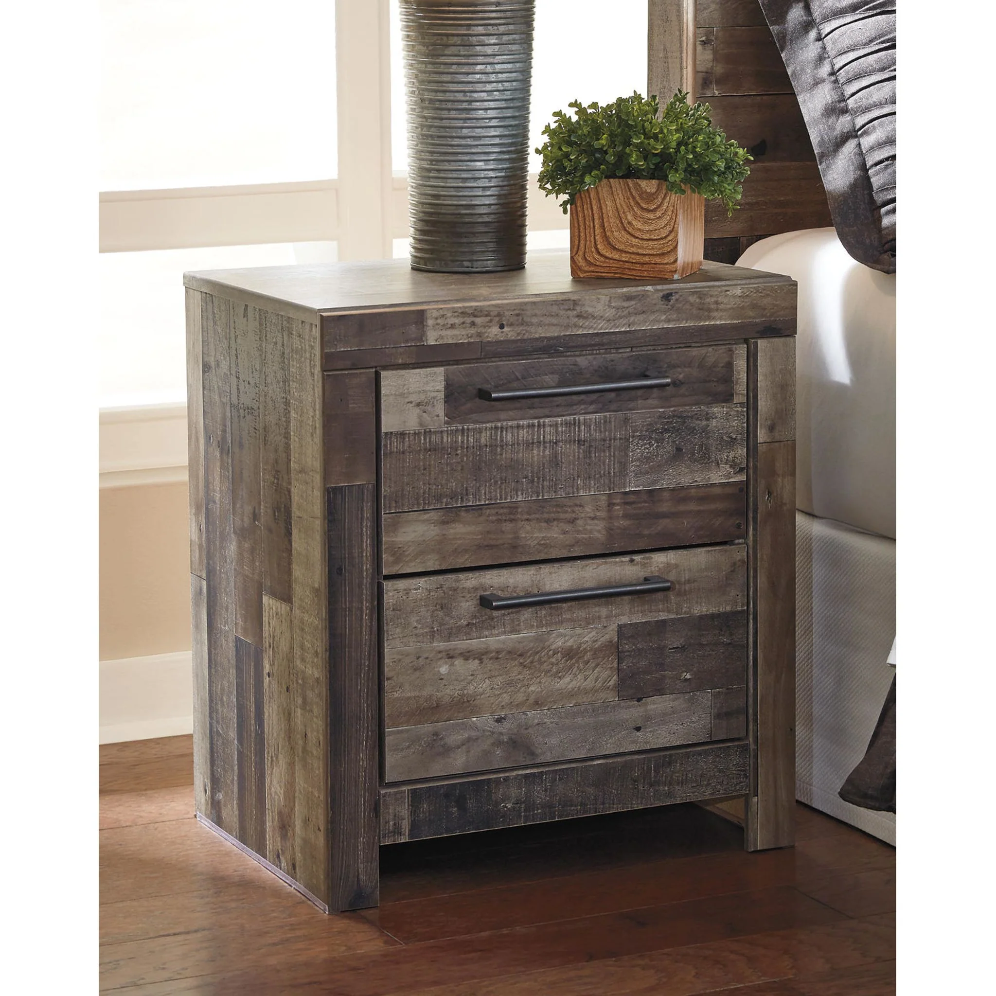 Derekson 6 Piece Storage Bedroom - Multi Gray - Image 8
