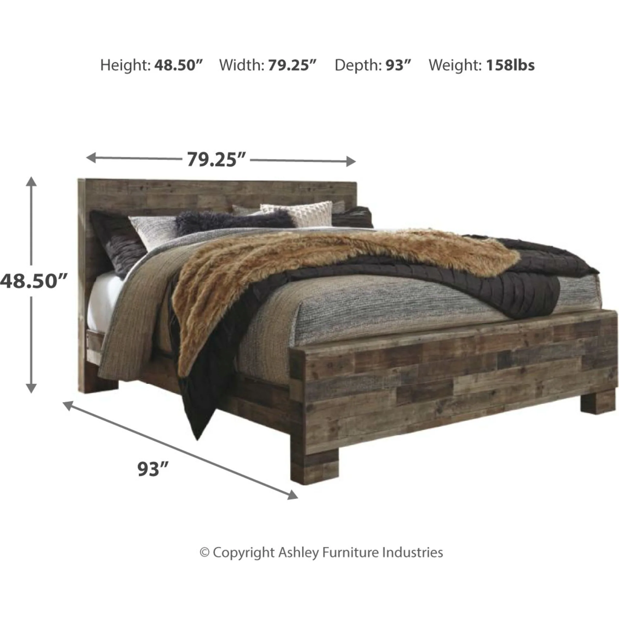 Derekson Panel Bed - Multi Gray - Image 17