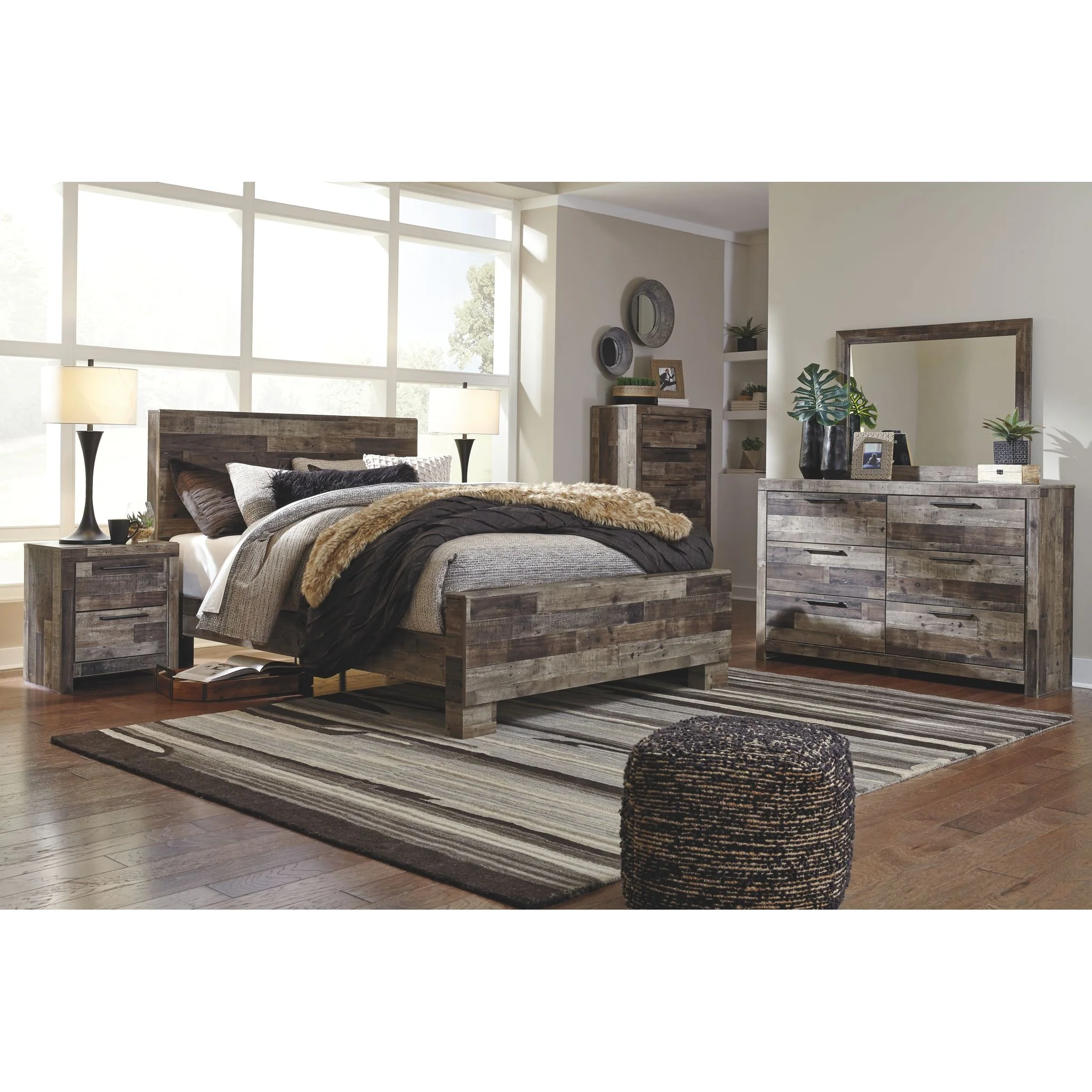 Derekson Panel Bed - Multi Gray - Image 4