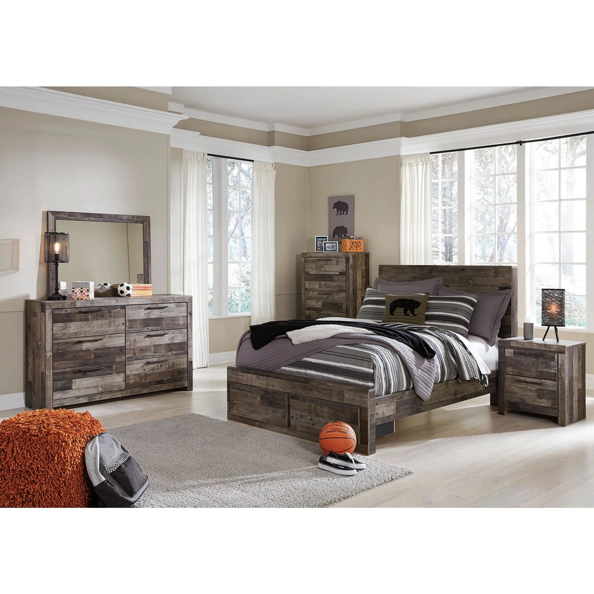 Derekson Panel Bed - Multi Gray - Image 18