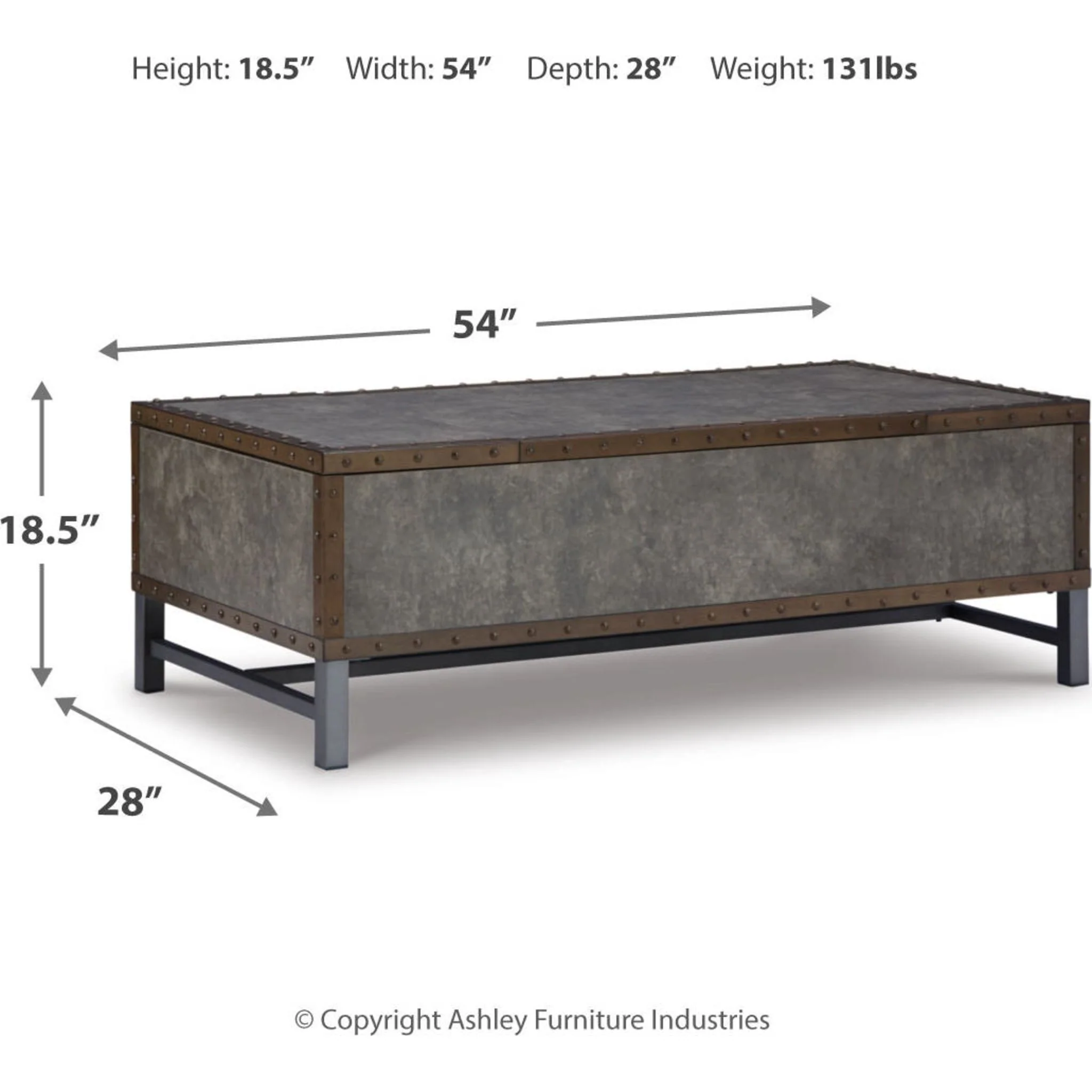 Derrylin Coffee Table - Brown - Image 11