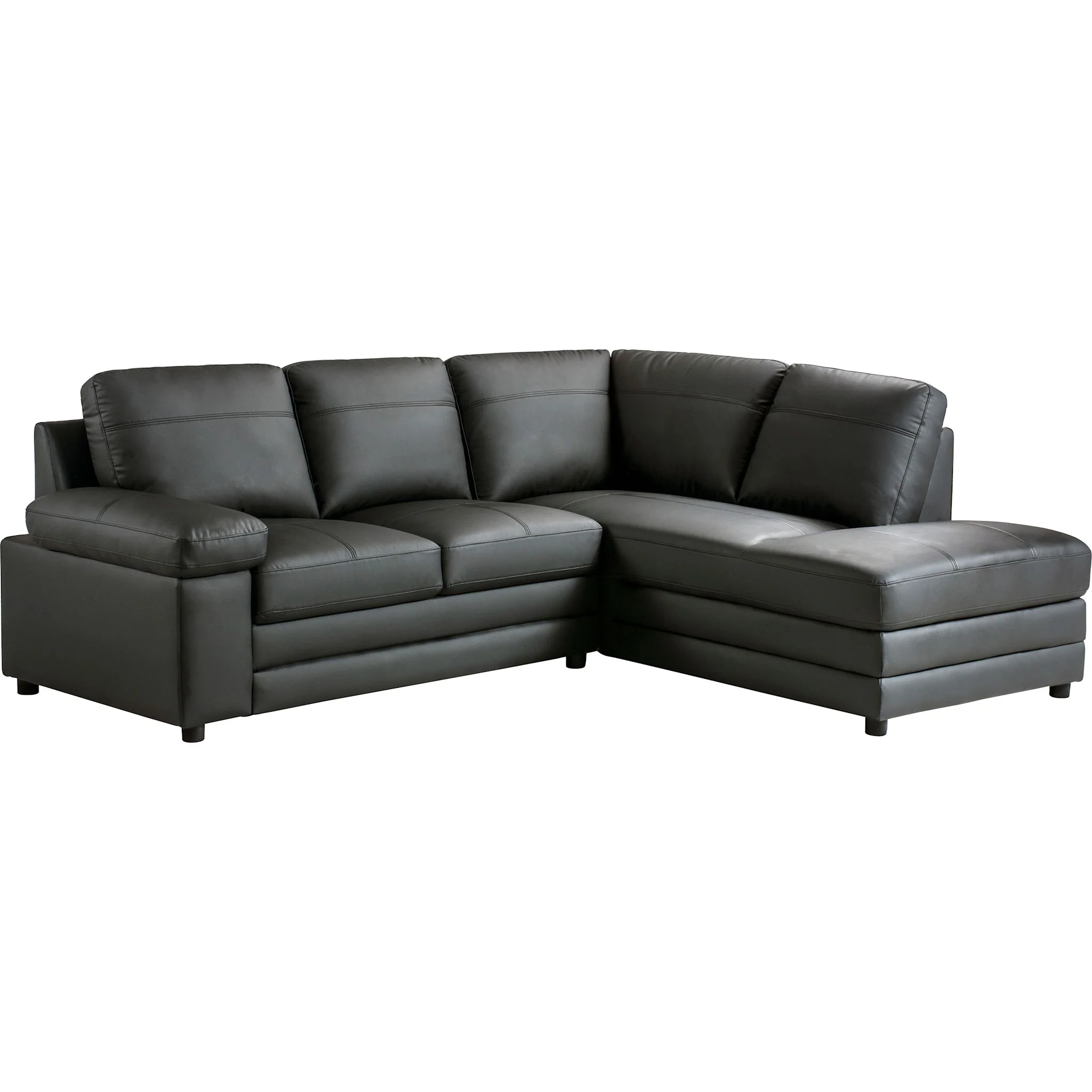 Destin 2 Piece Sectional with Chaise - PU Black