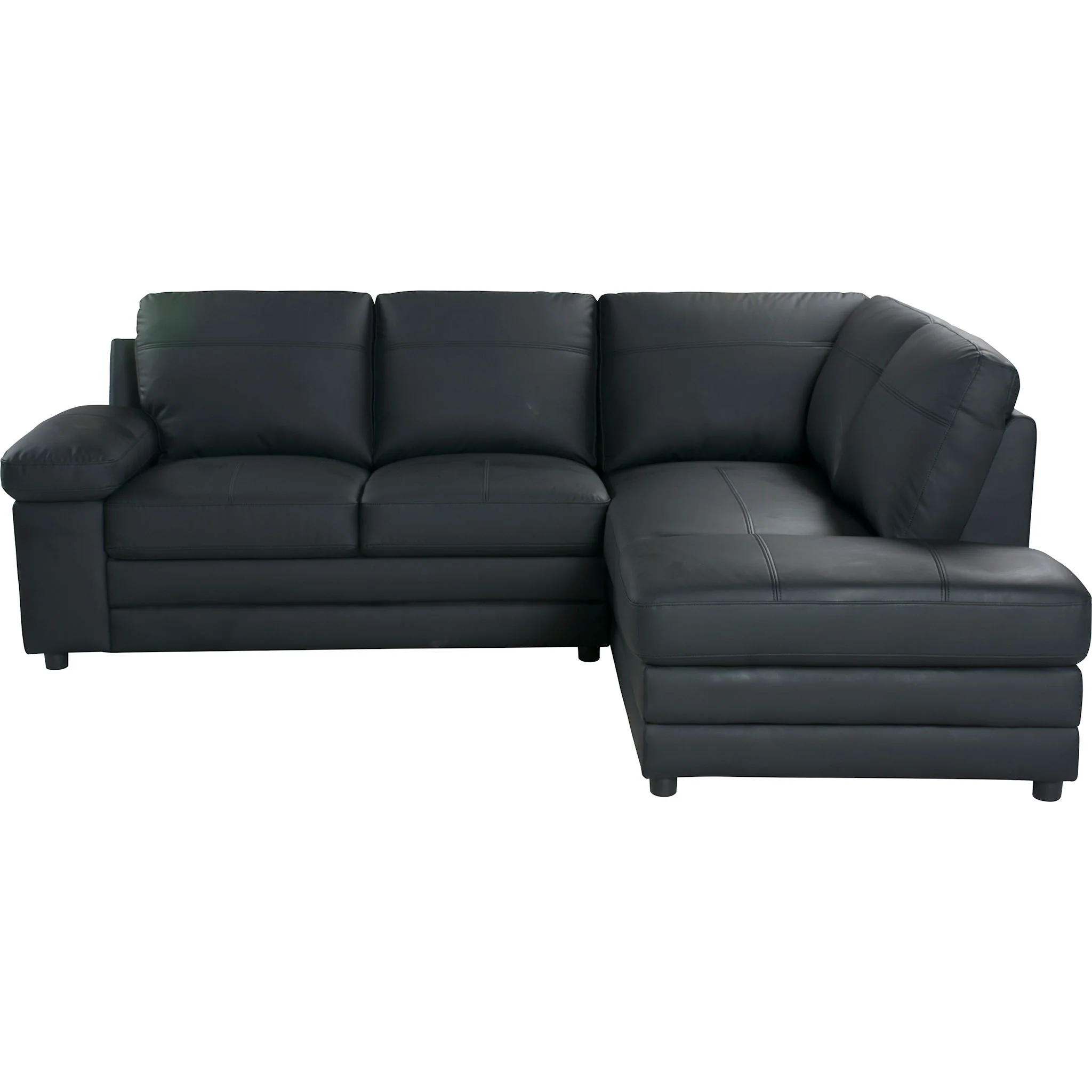 Destin 2 Piece Sectional with Chaise - PU Black - Image 3