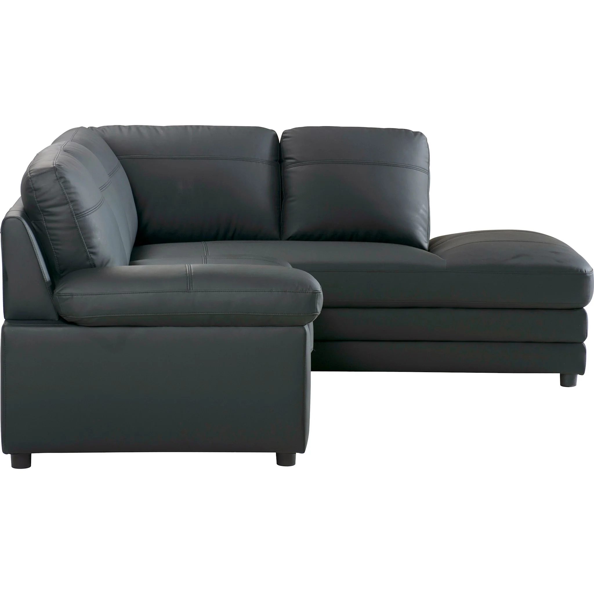Destin 2 Piece Sectional with Chaise - PU Black - Image 4