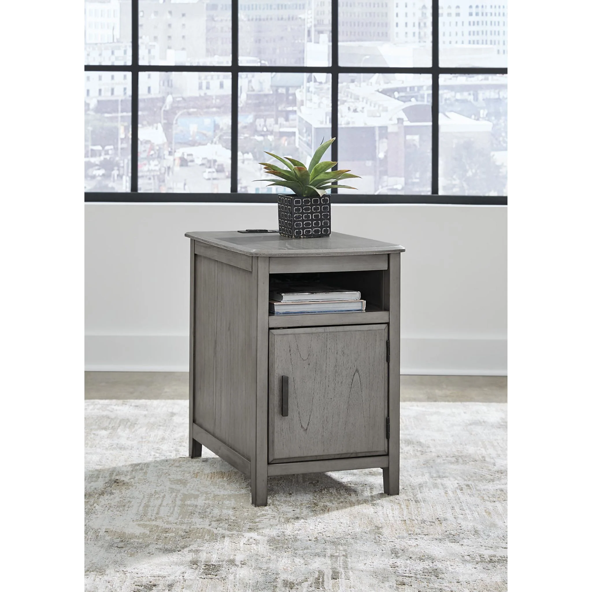 Devonsted Chair Side End Table - Gray - Image 5