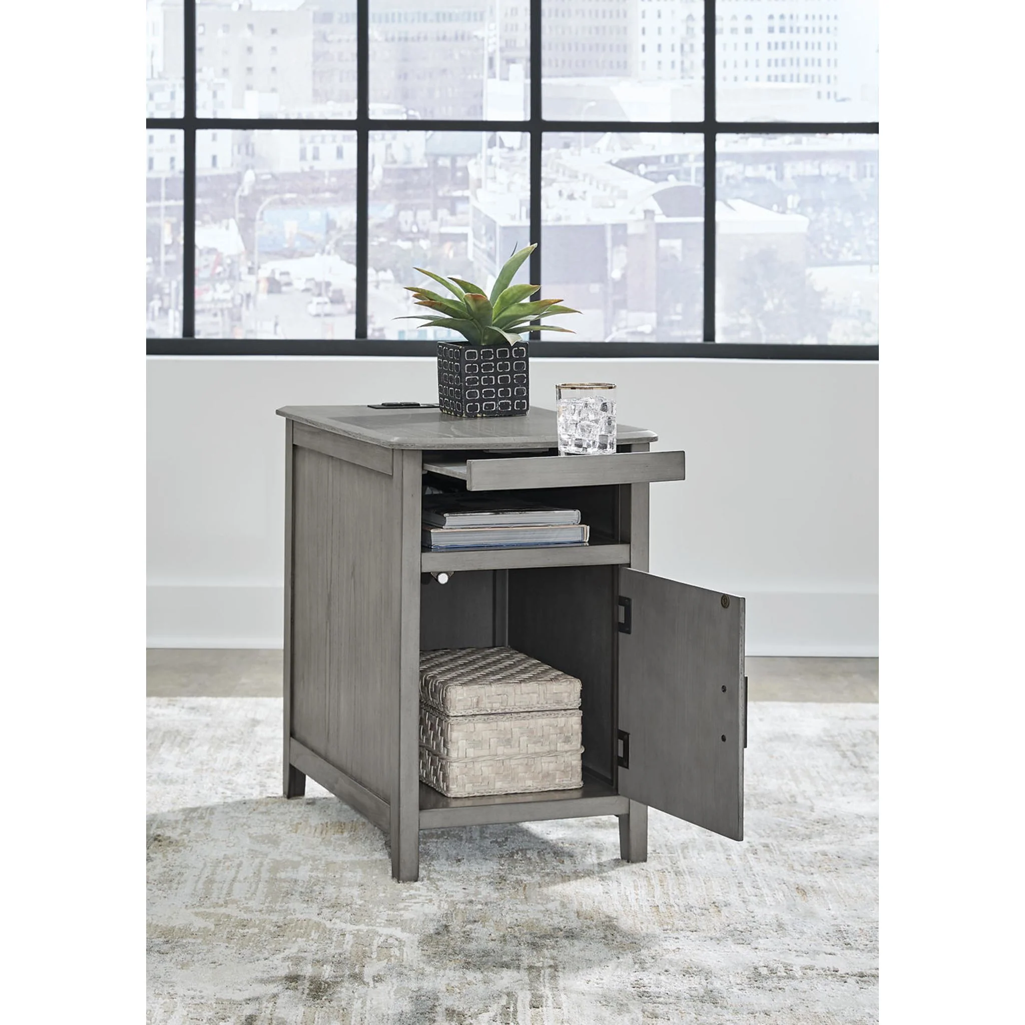 Devonsted Chair Side End Table - Gray - Image 9