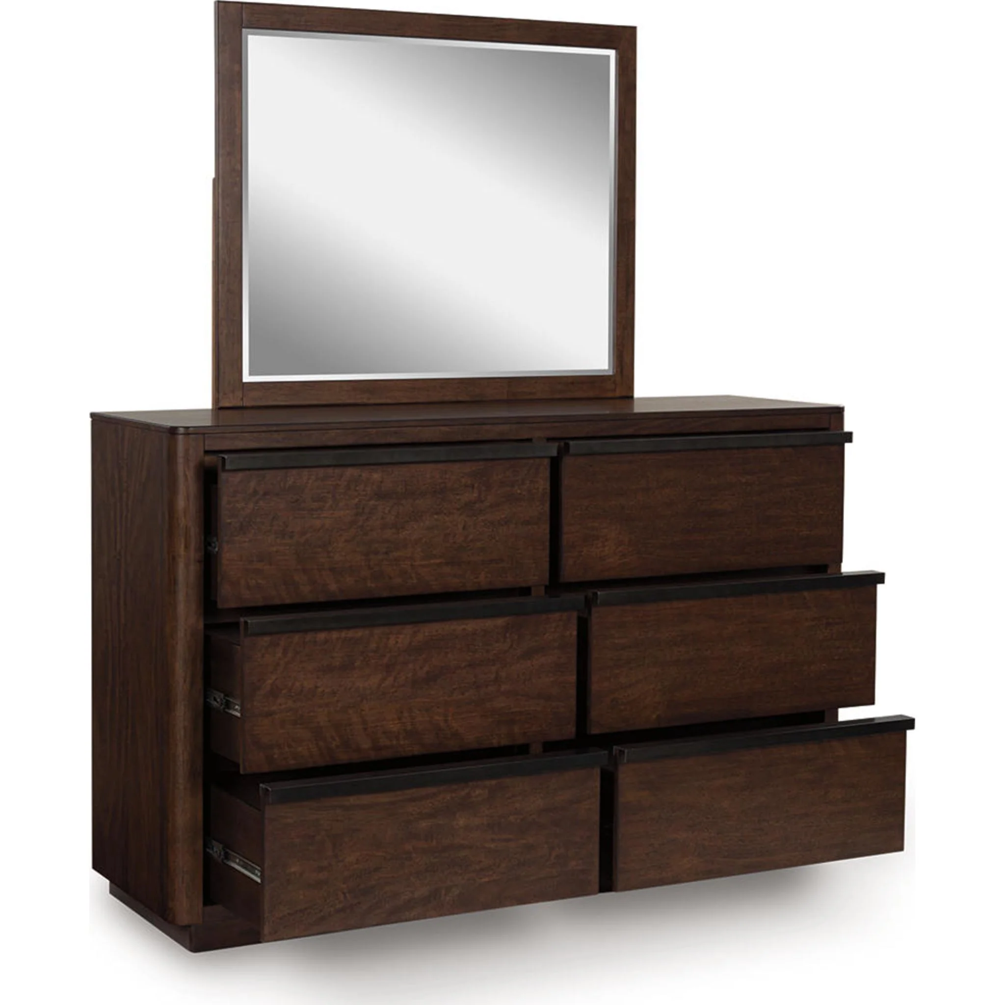 Dilenno 6 Piece King Canopy Bedroom - Dark Brown - Image 2