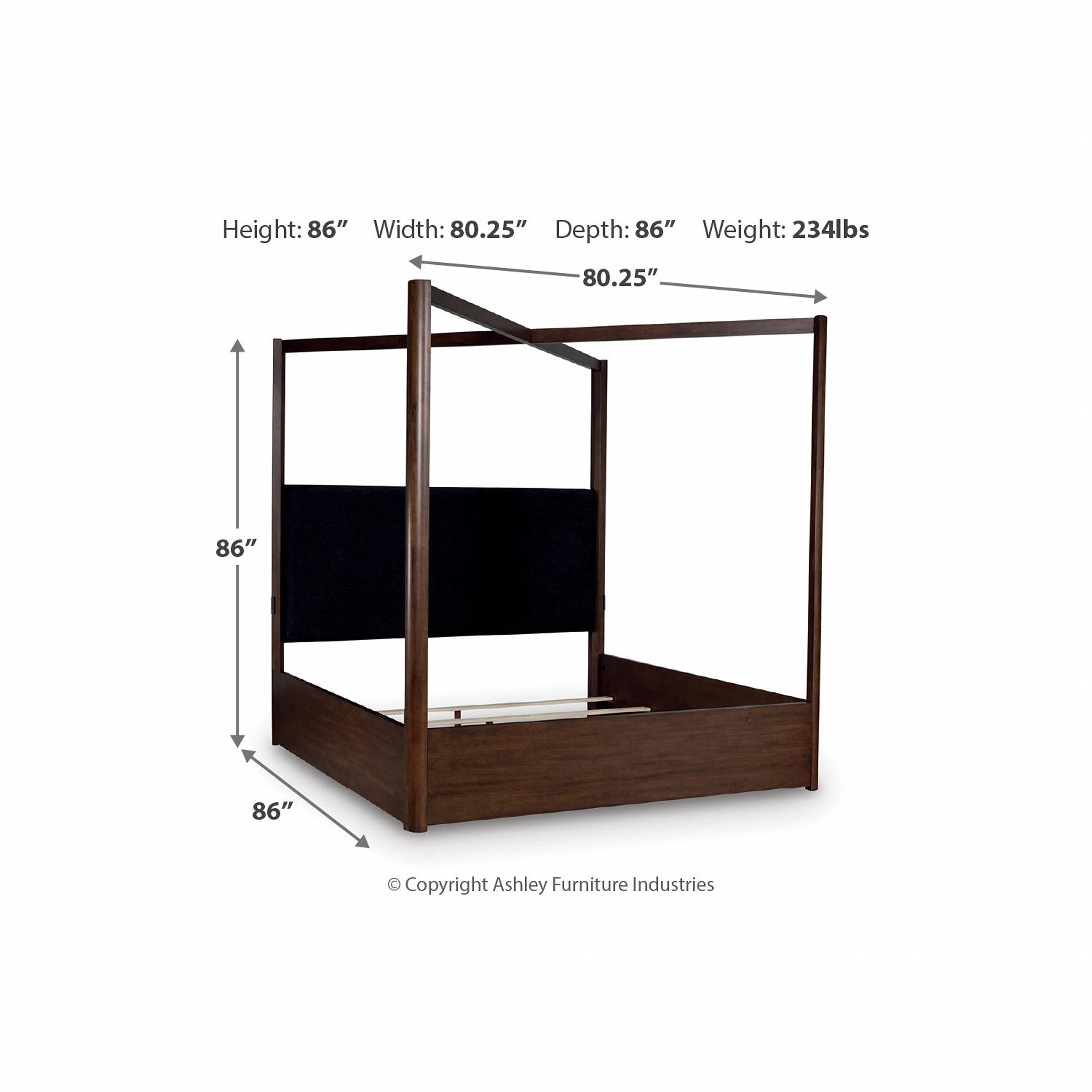 Dilenno Canopy Bed - Dark Brown - Image 12