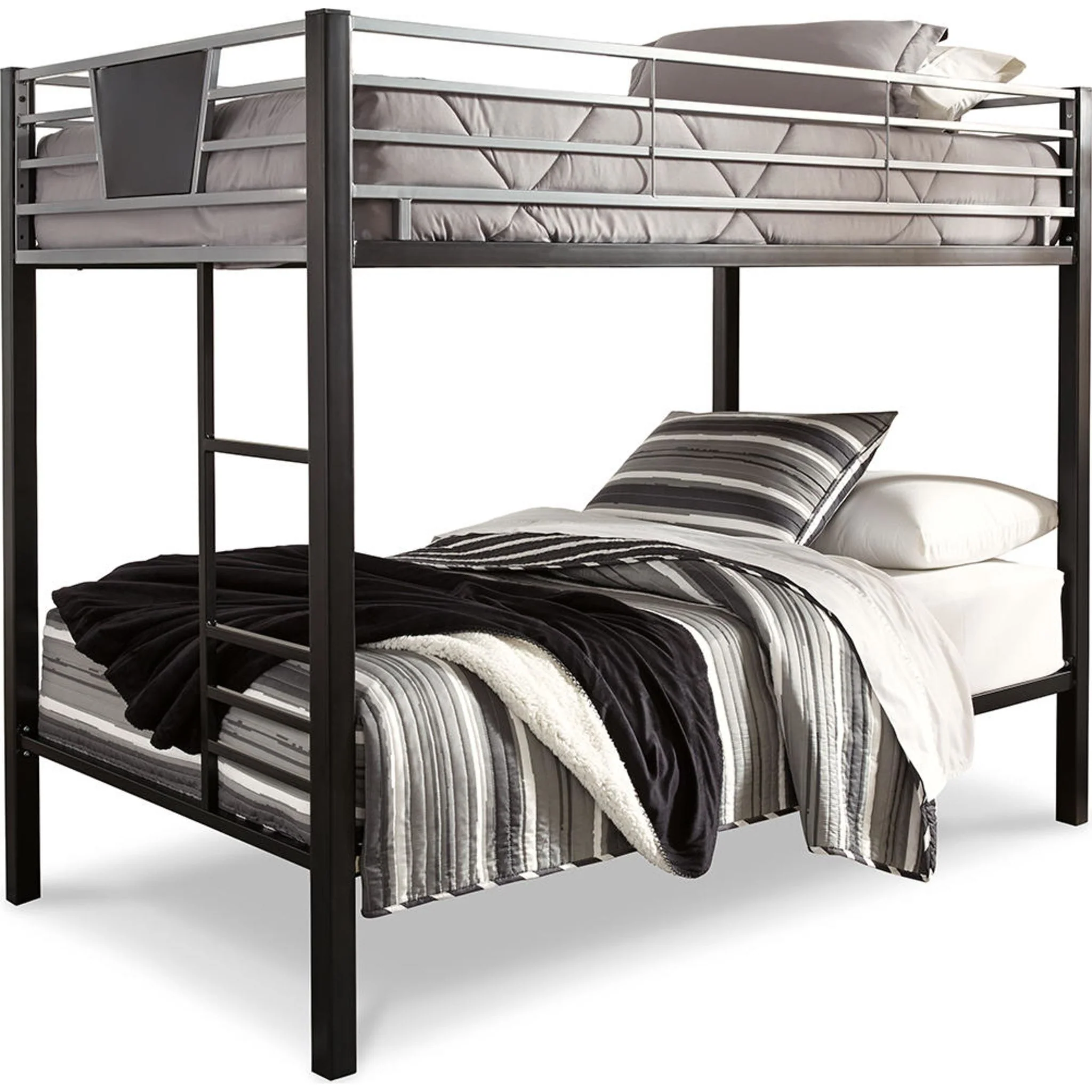 Dinsmore Twin/Twin Bunk Bed - Black/Gray