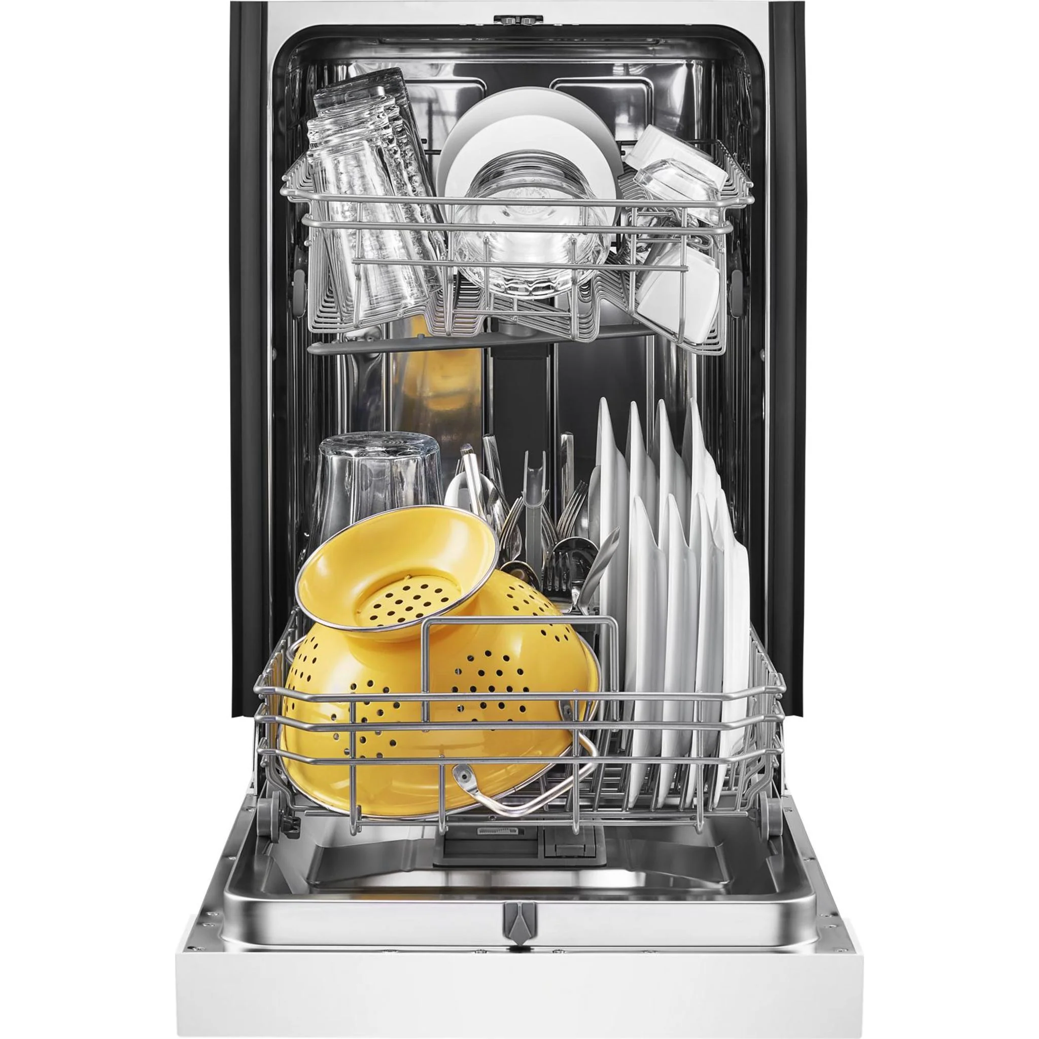 Whirlpool Small-Space Compact Dishwasher with Stainless Steel Tub -White (WDPS5118PW)
