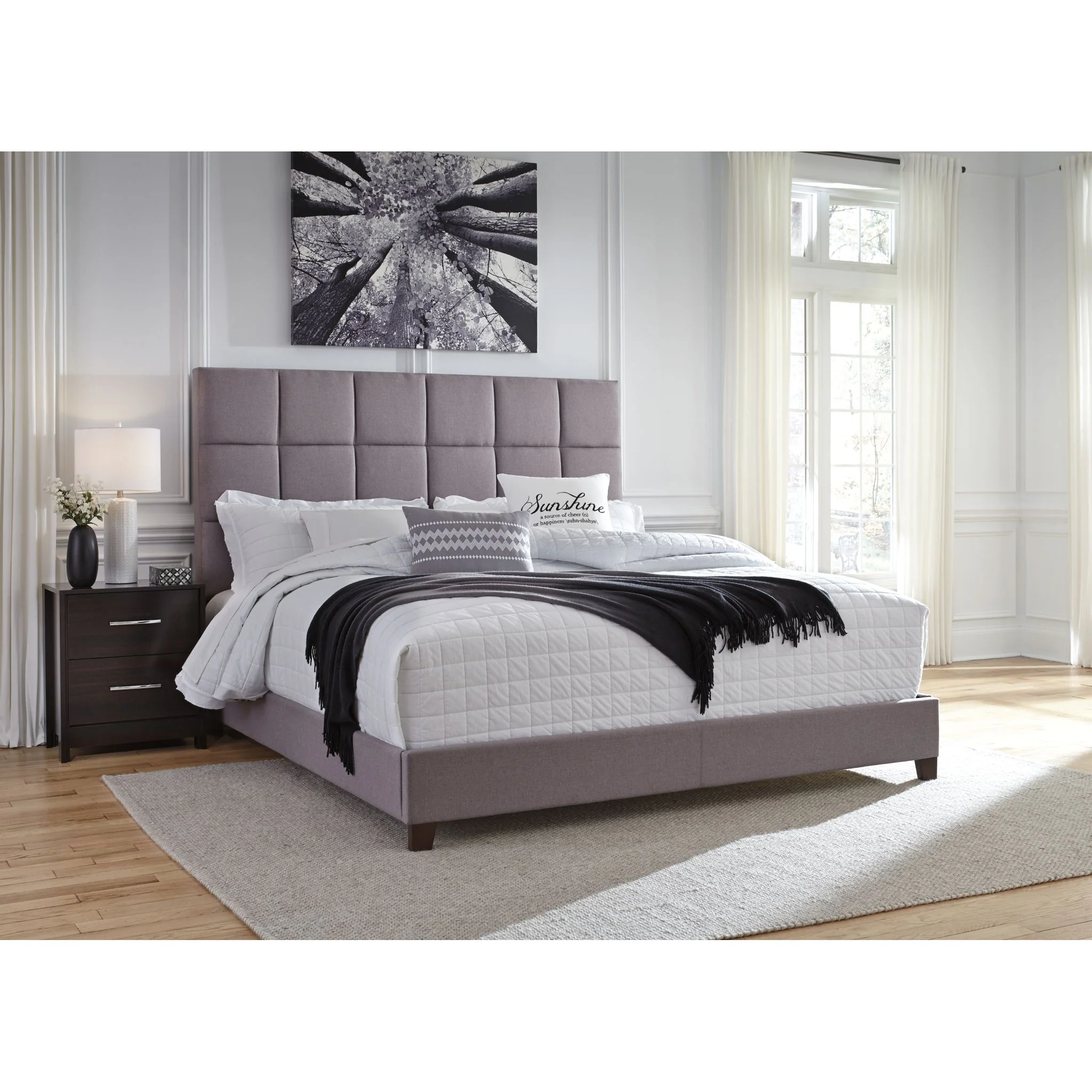 Dolante King Upholstered Bed - Gray - Image 13