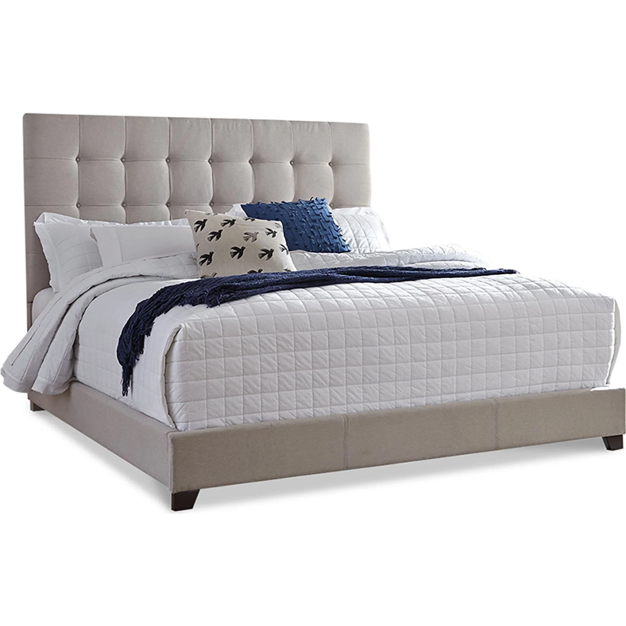 Dolante Upholstered Bed - Beige - Image 32