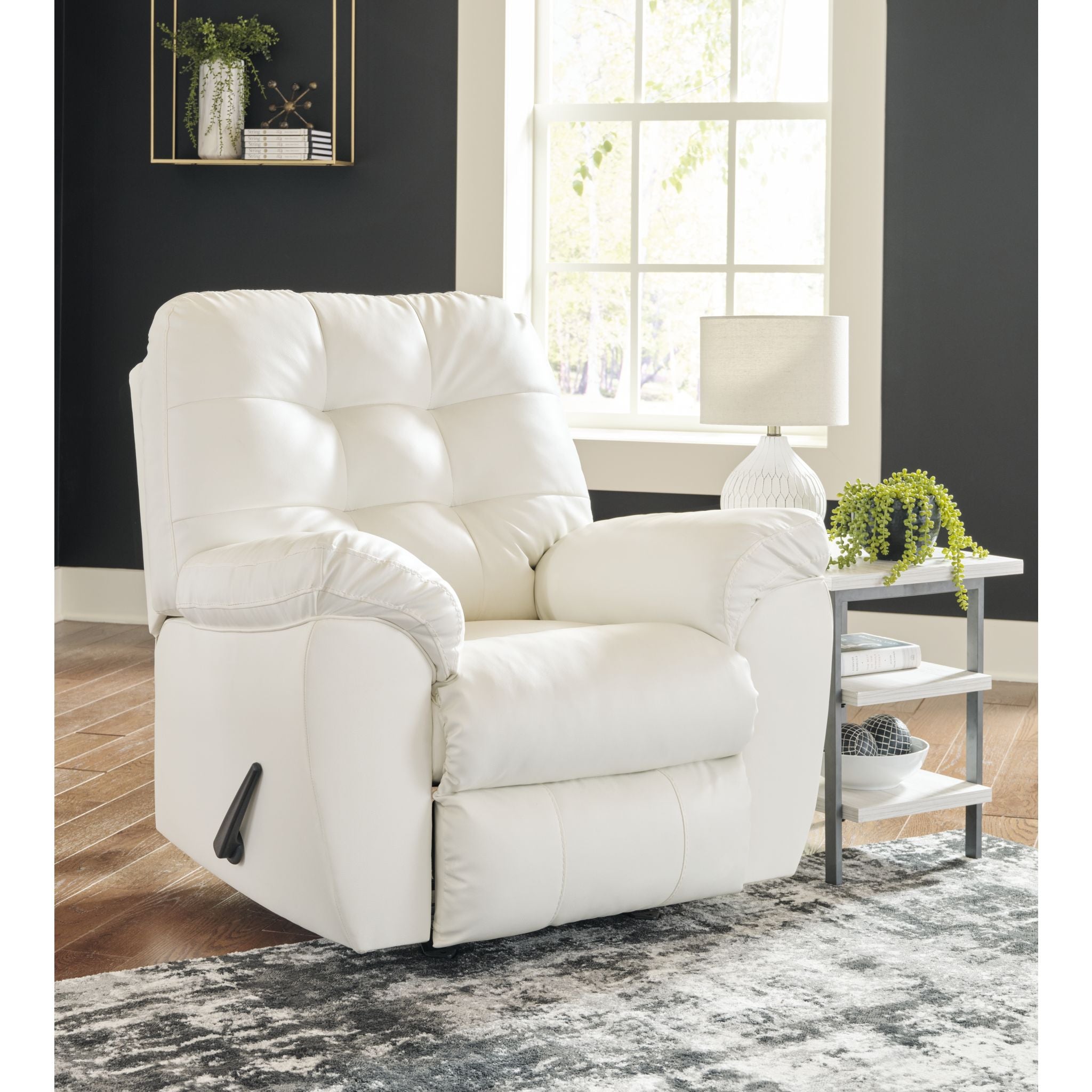 Donlen Rocker Recliner - White - Image 2