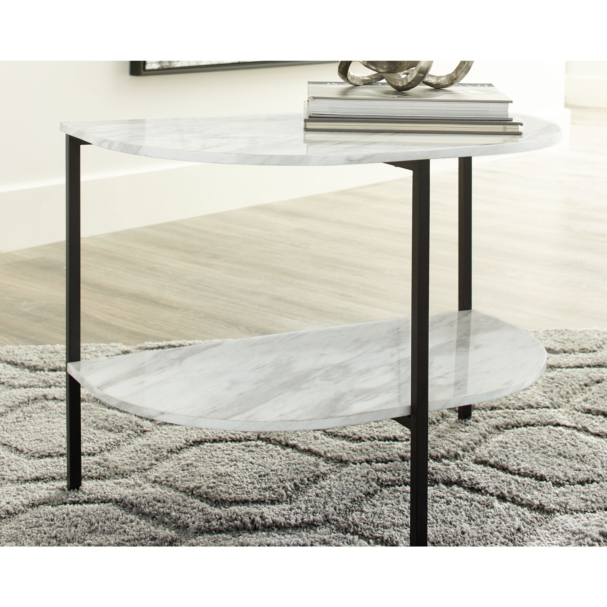 Donnesta Chair Side End Table - Gray/Black - Image 2