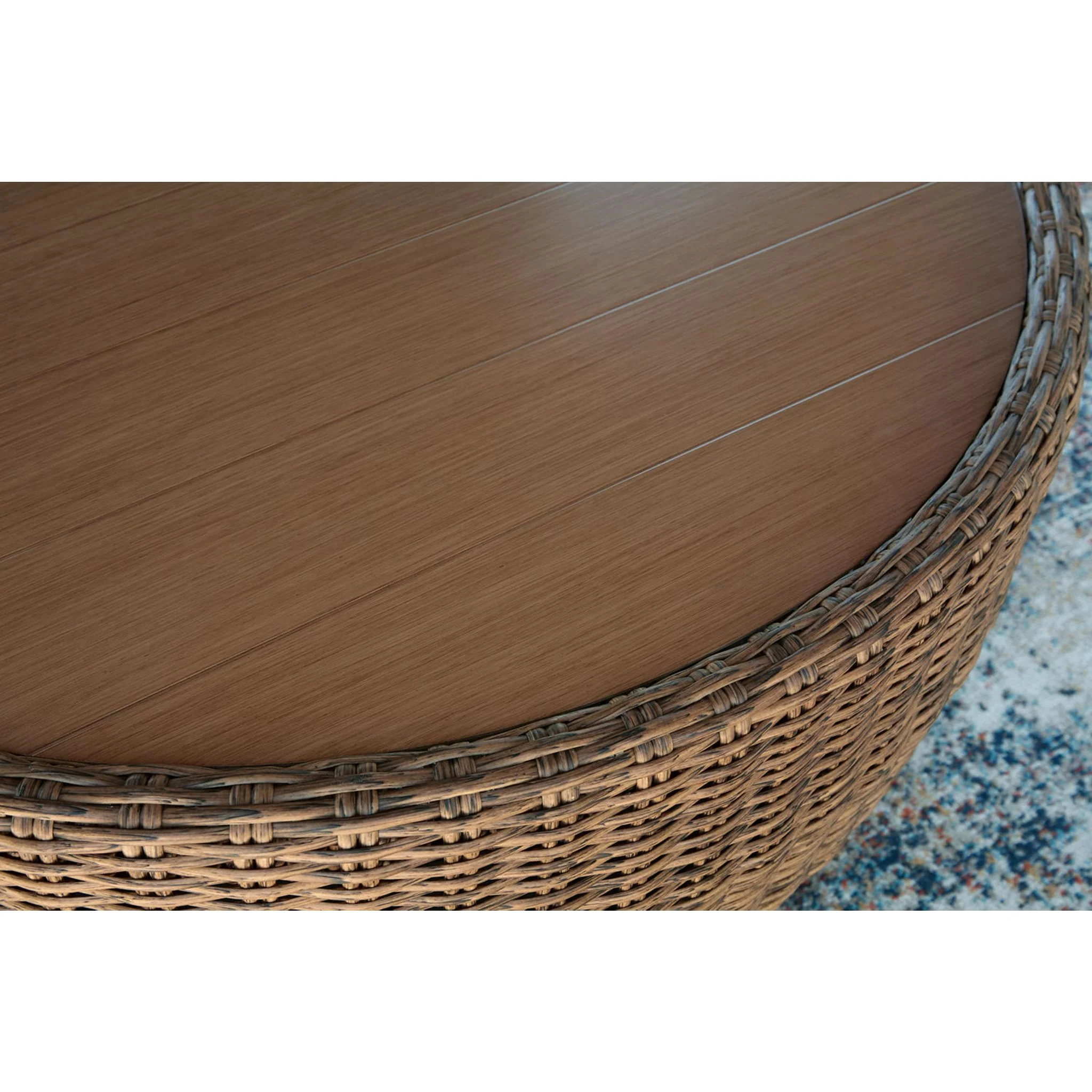 Double Point Outdoor Coffee Table - Beige - Image 3