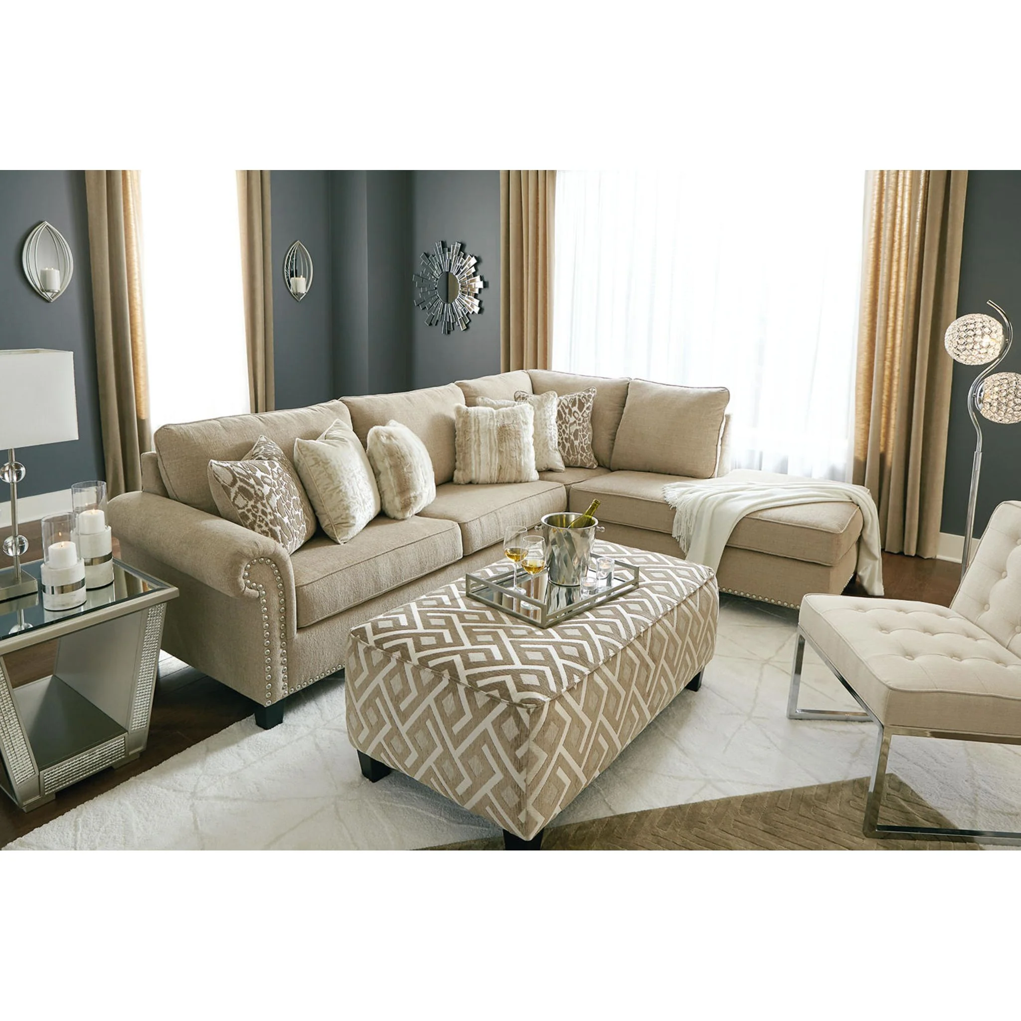 Dovemont 2 Piece Sectional with Chaise - Image 10