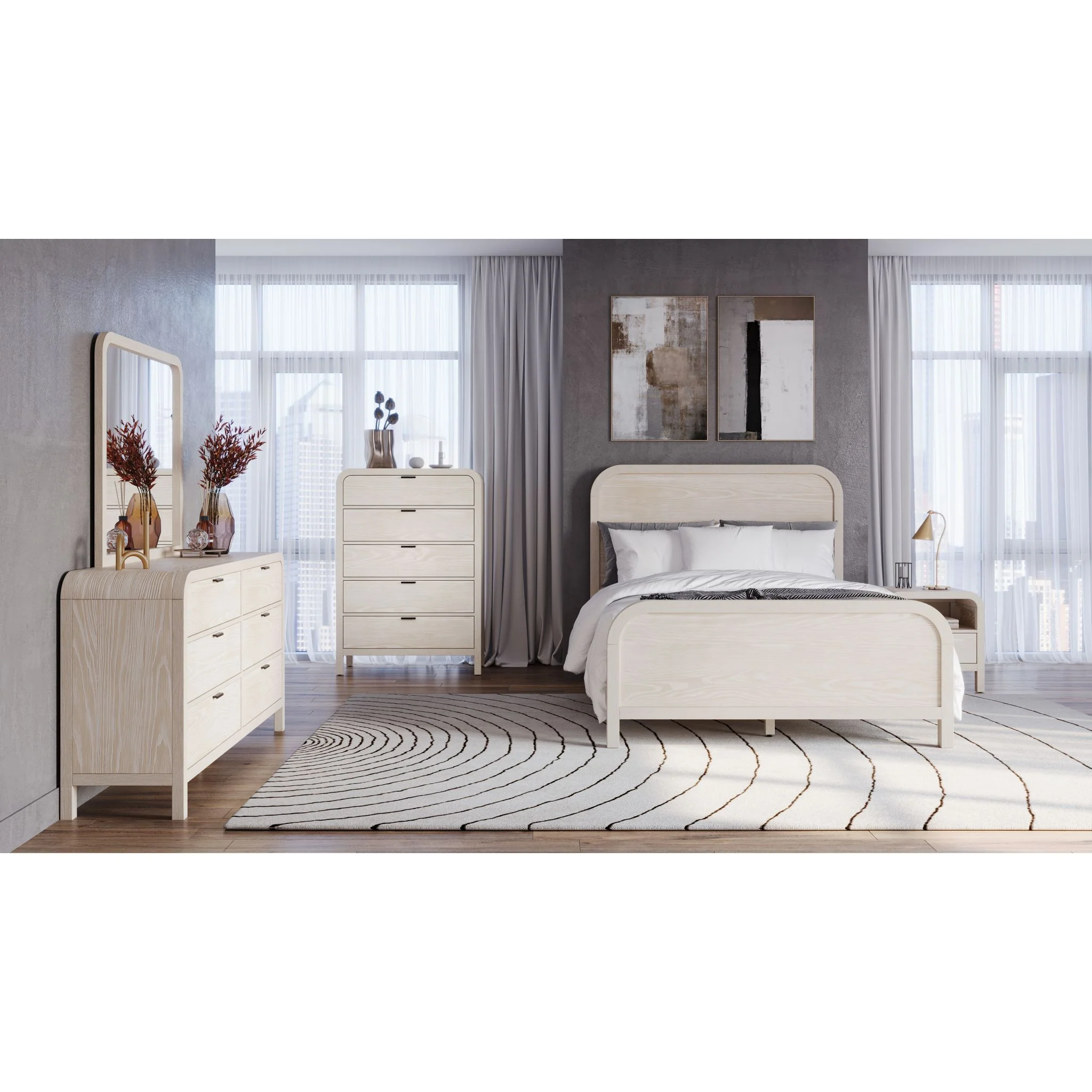Drake Full Platform Bed - Sugar - Image 7