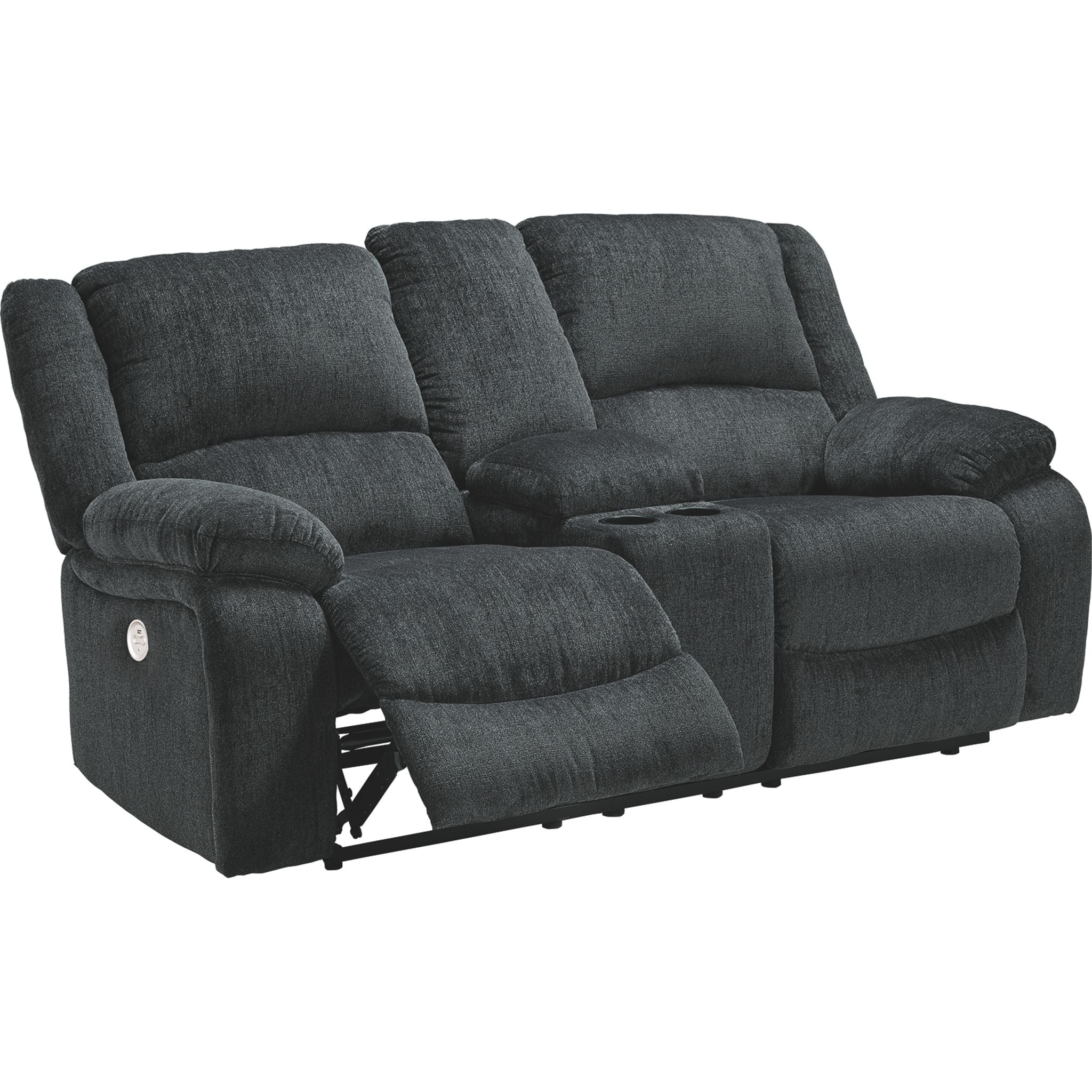 Draycoll Power Reclining Loveseat with Console - Slate - Image 3