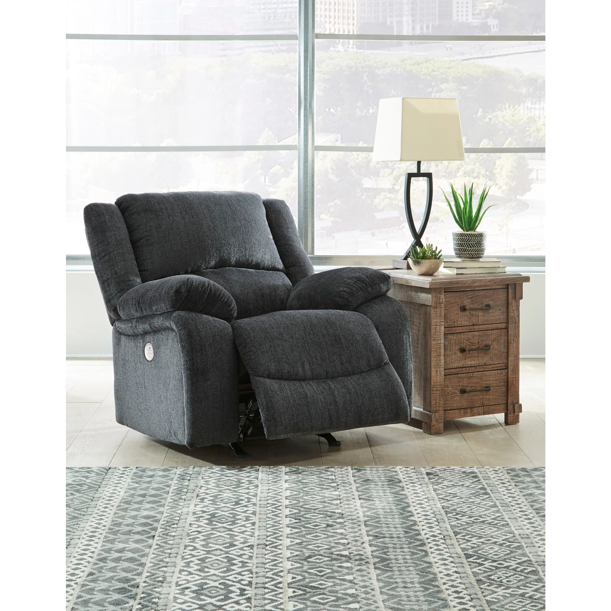 Draycoll Rocker Recliner - Slate - Image 5