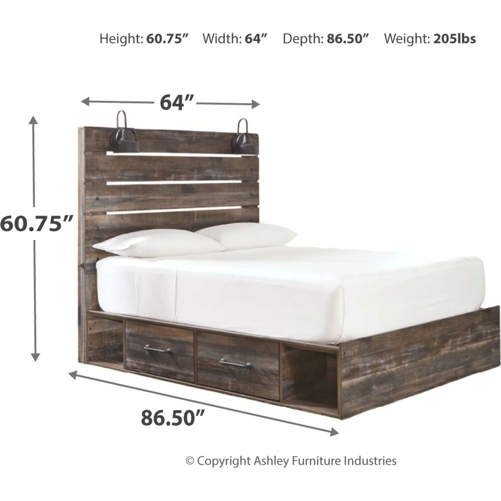 Drystan 5 Piece Queen Storage Bedroom - Multi - Image 4