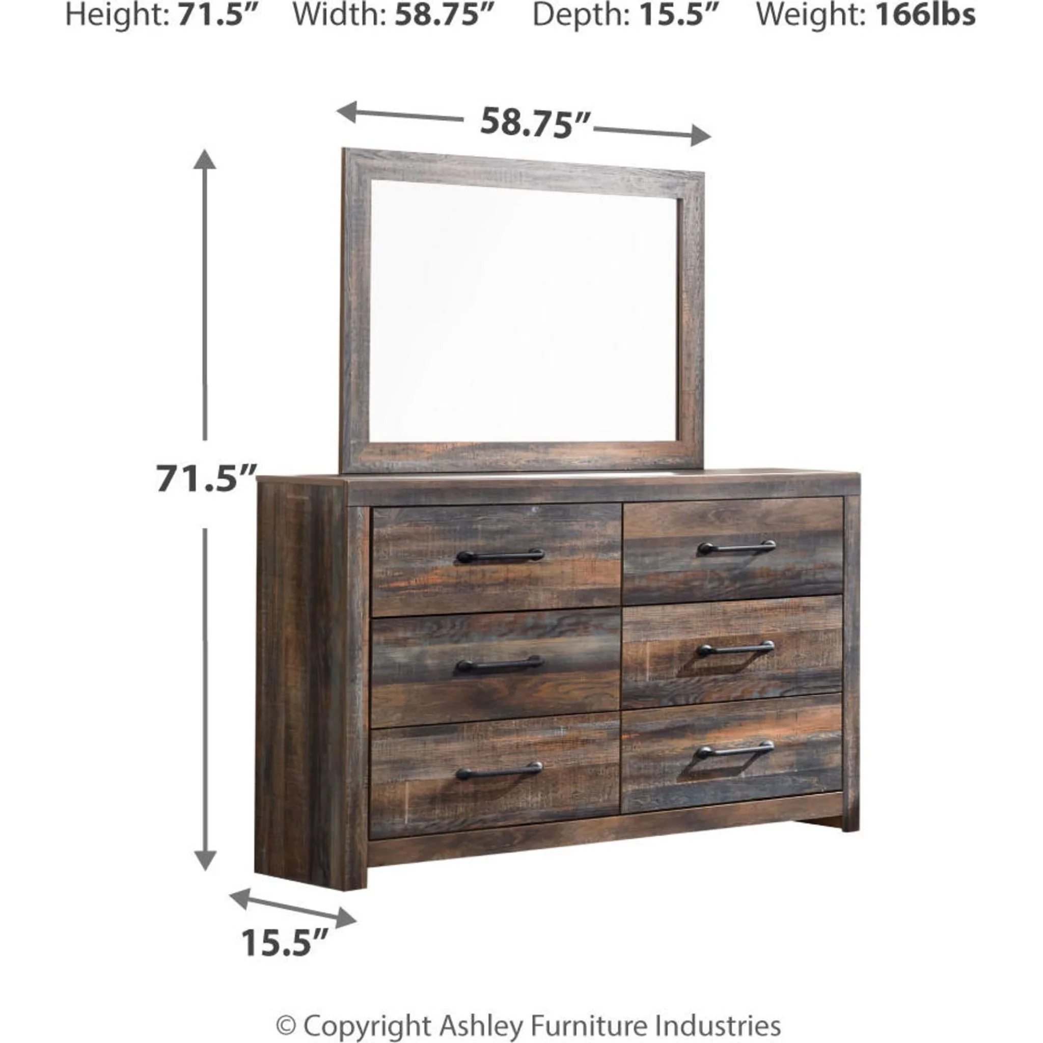 Drystan 5 Piece Queen Storage Bedroom - Multi - Image 7