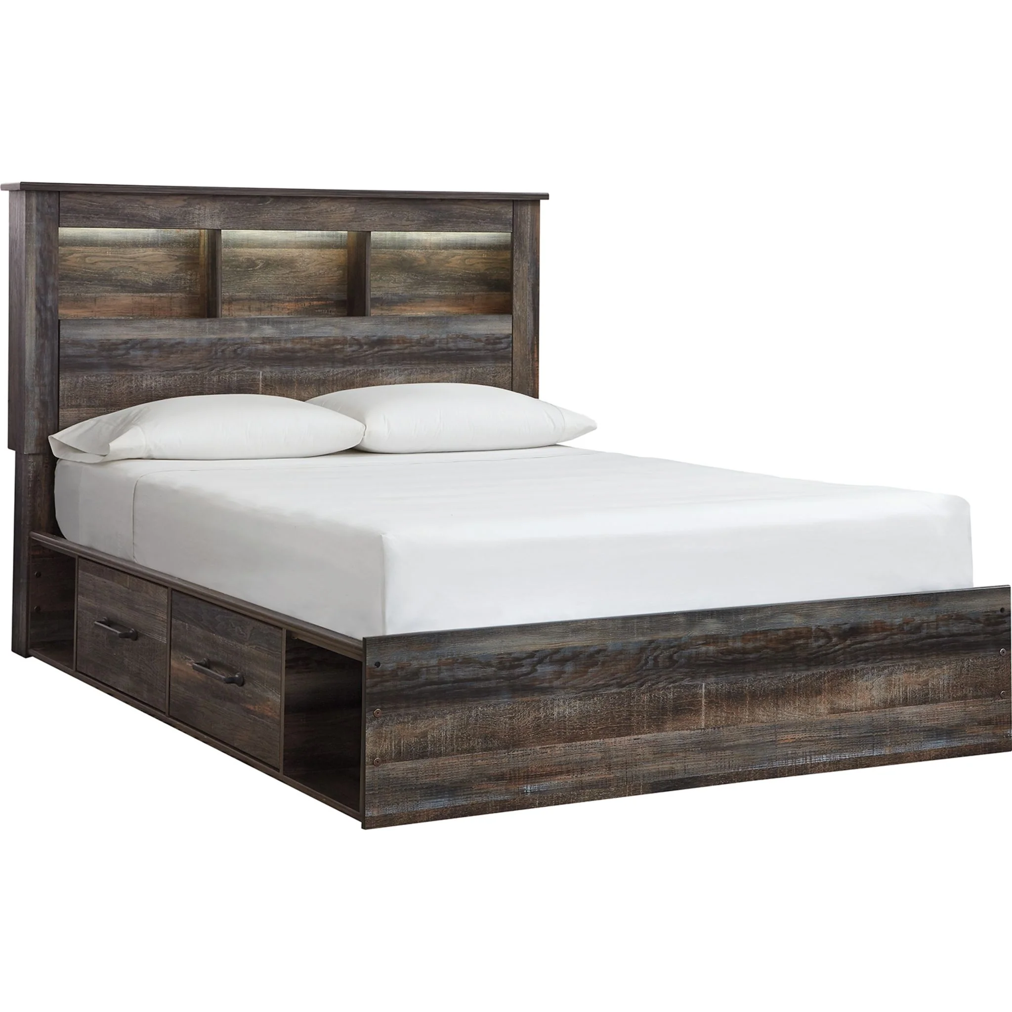 Drystan Bookcase Bed with 4 Drawer Storage - Multi