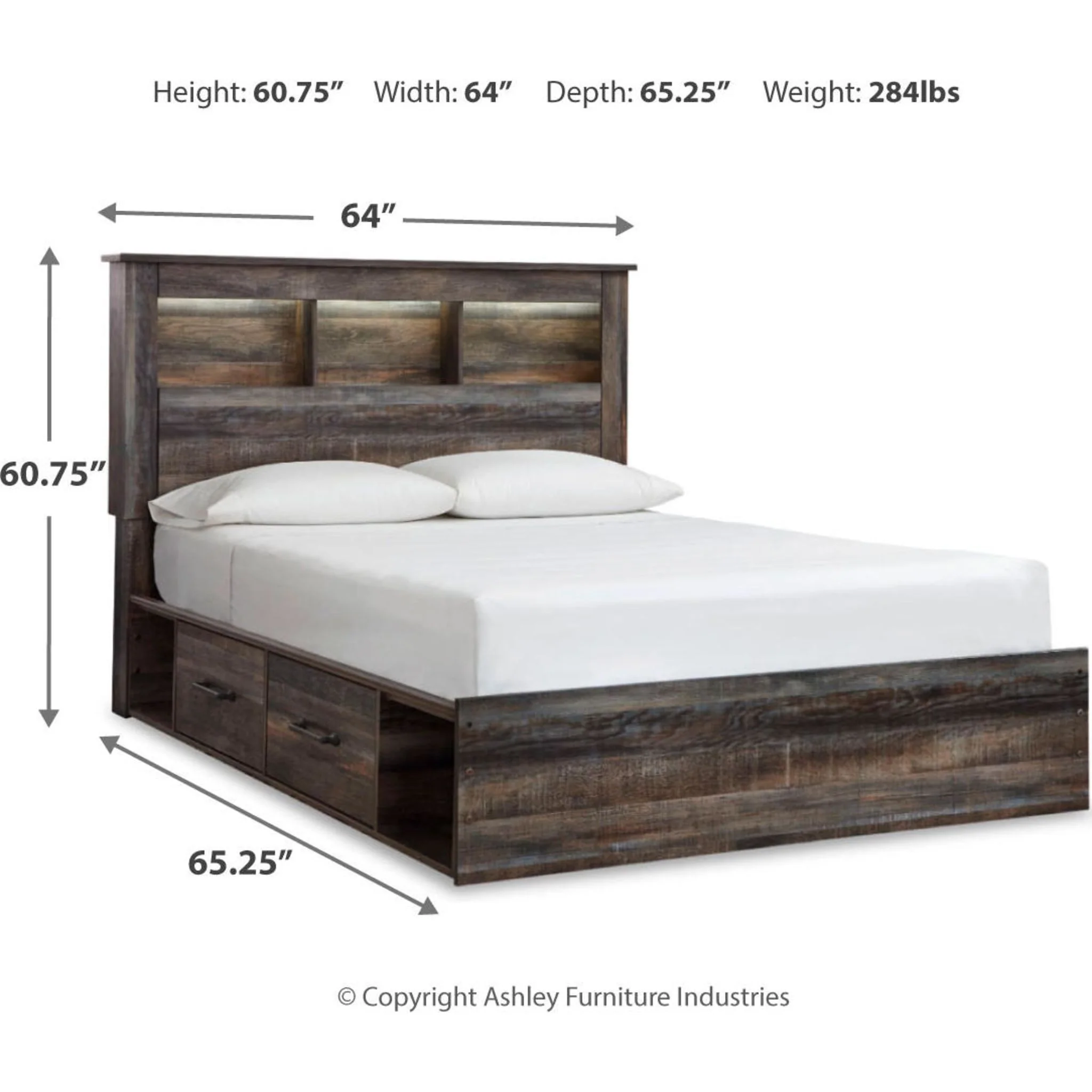 Drystan Bookcase Bed with 4 Drawer Storage - Multi - Image 11