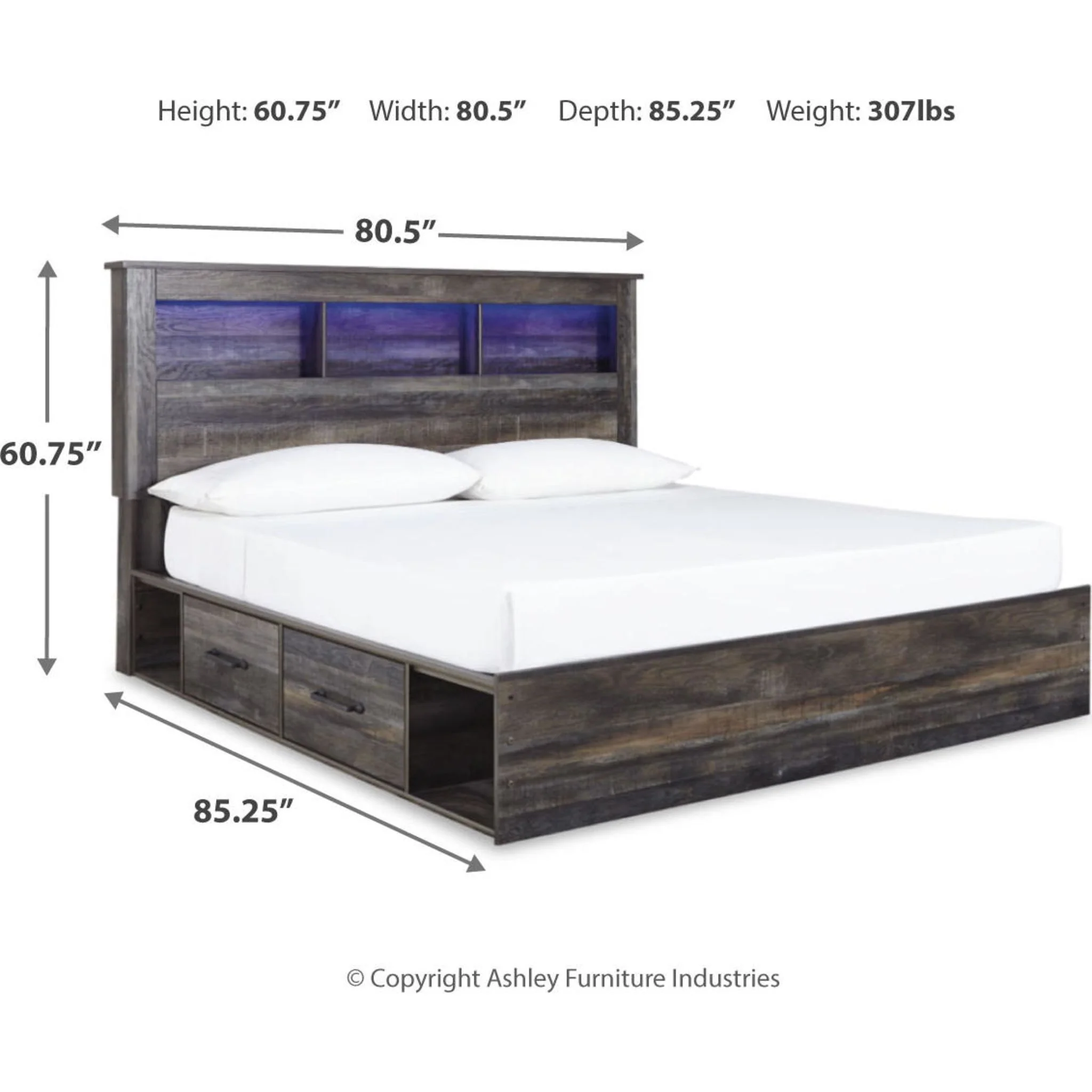 Drystan Bookcase Bed with 4 Drawer Storage - Multi - Image 17