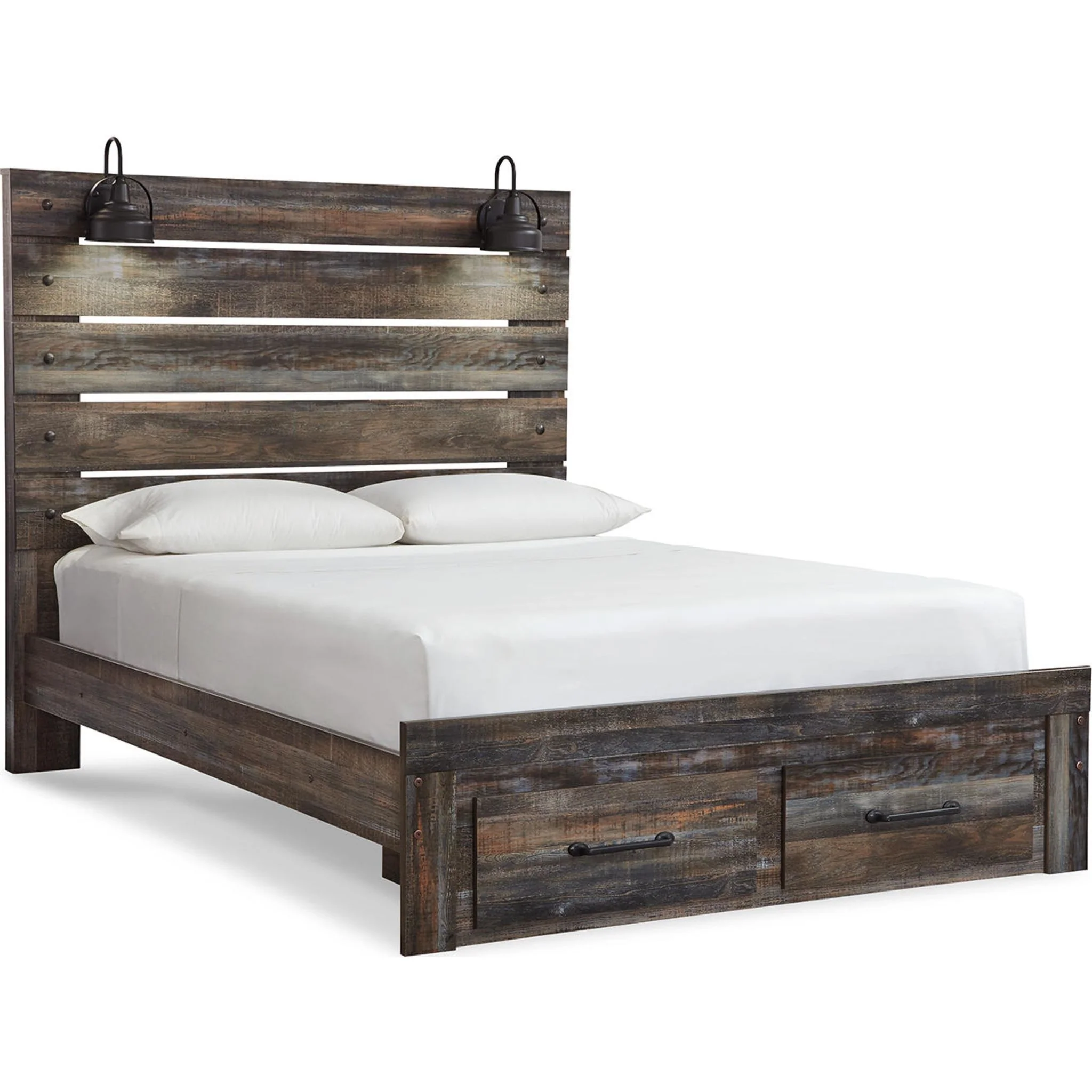 Drystan Panel Bed with 2 Drawer Storage - Multi - Image 10