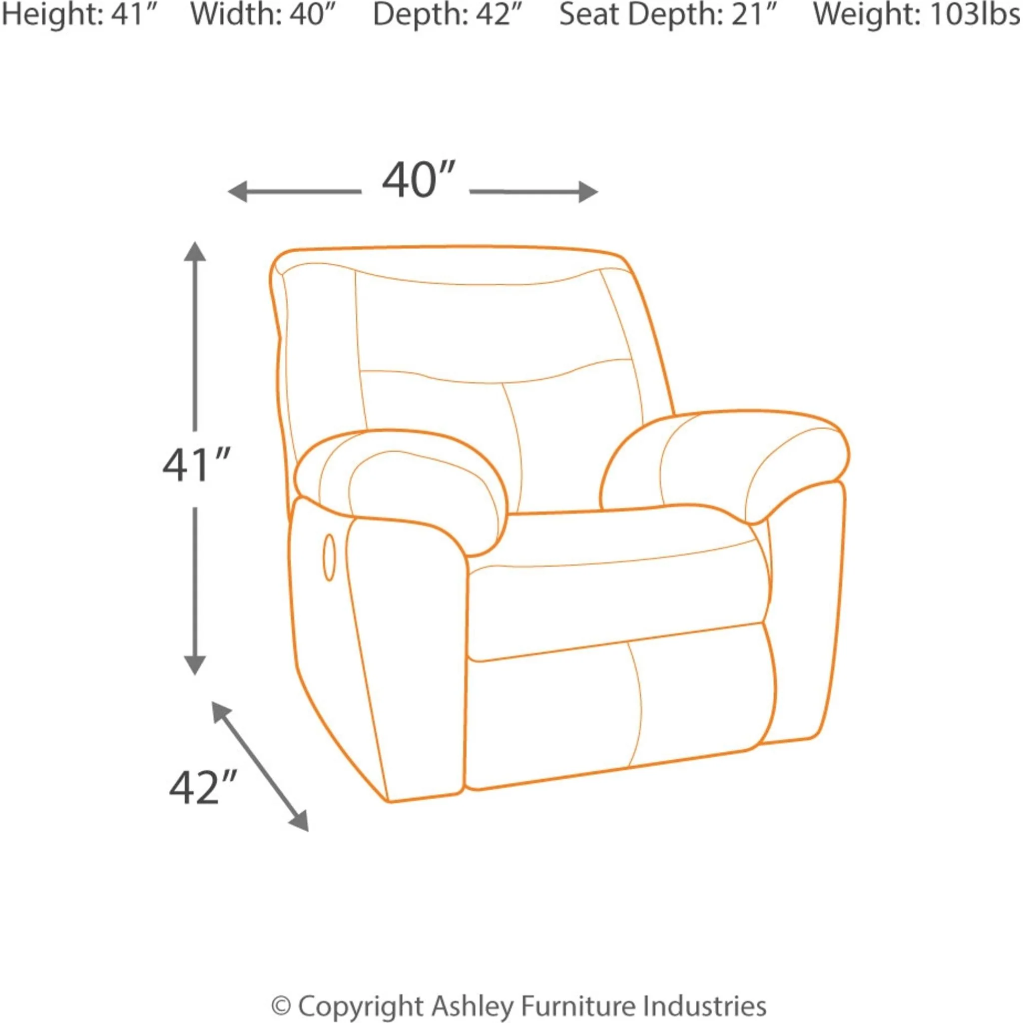 Follett Rocker Recliner - Coffee - Image 4